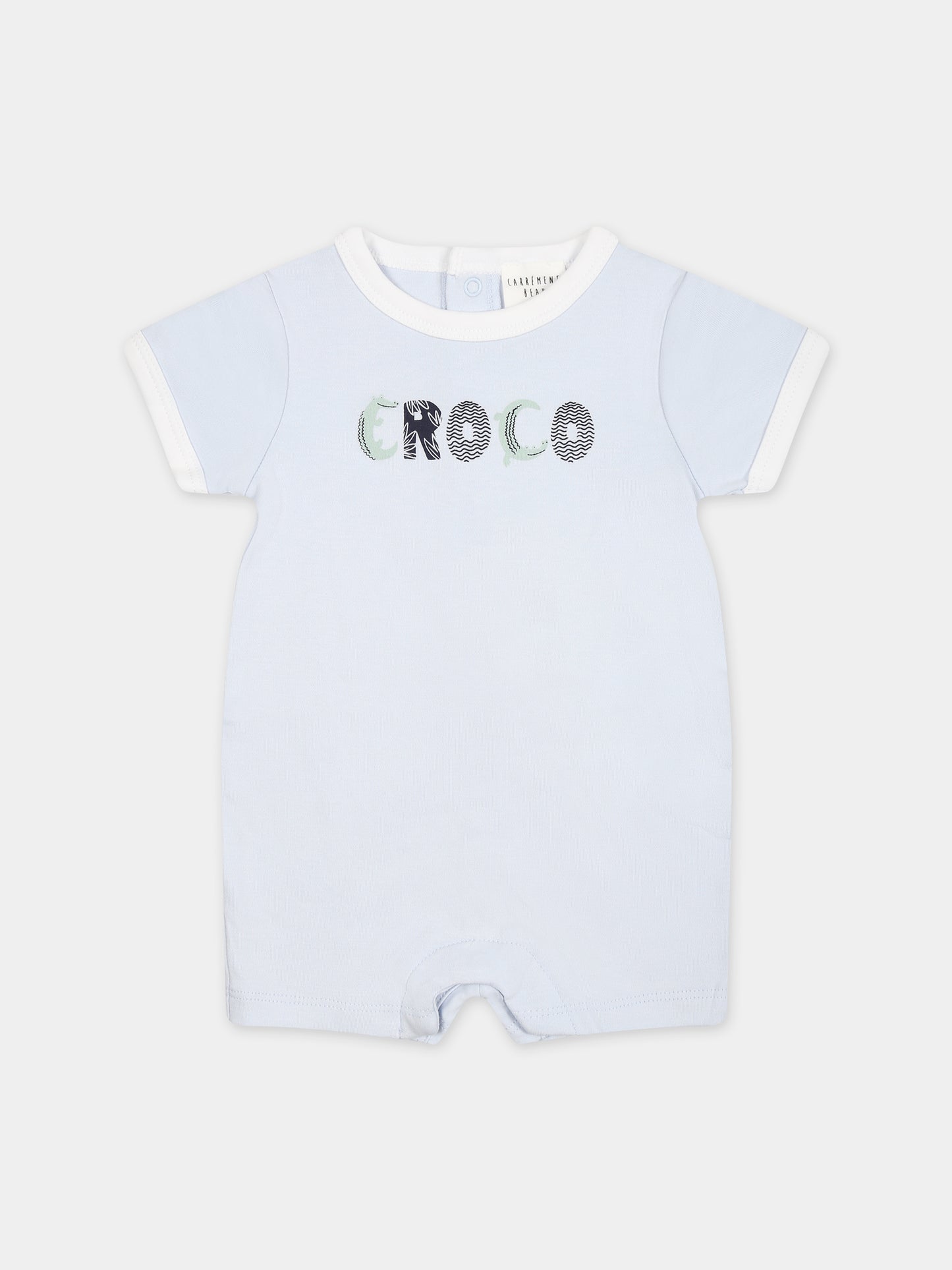 Pagliaccetto celeste per neonato con stampa,Carrement Beau,Y30038 78K