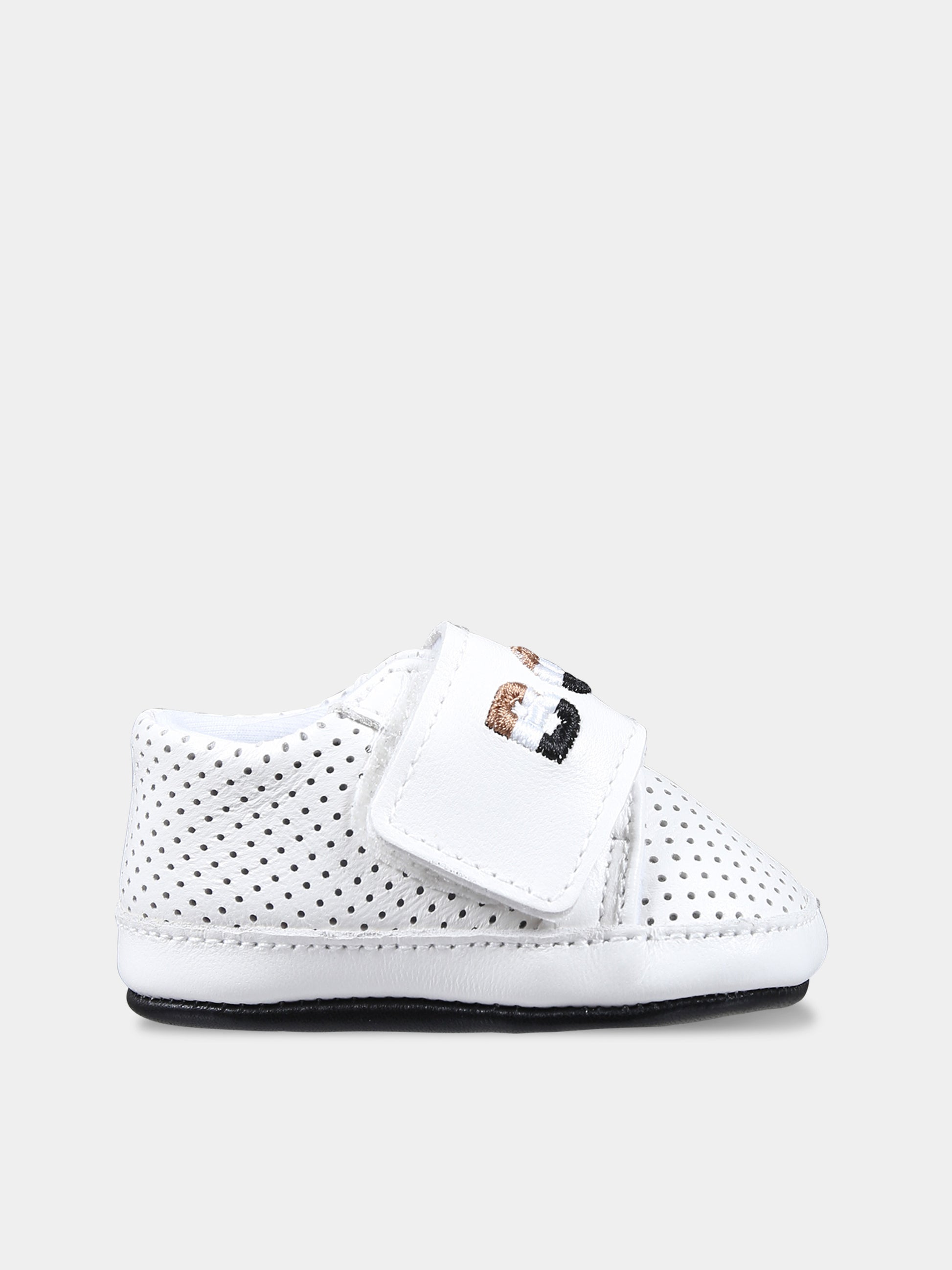 Sneakers bianche per neonato con logo,Boss,J50882 10P