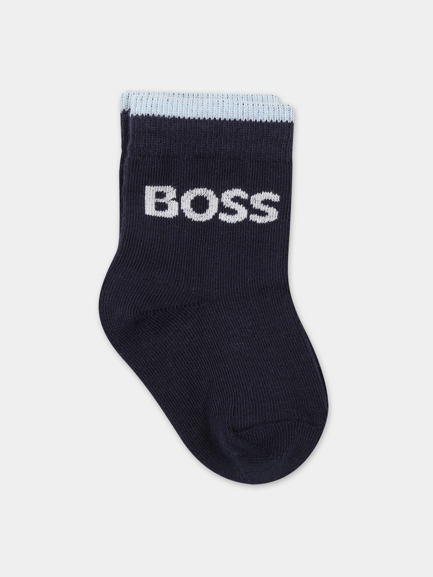 Set calzini multicolor per neonato con logo,Boss,J50982 849