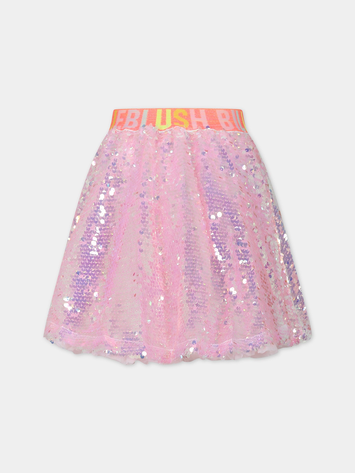 Gonna multicolor per bambina con paillettes,Billieblush,U20134 462