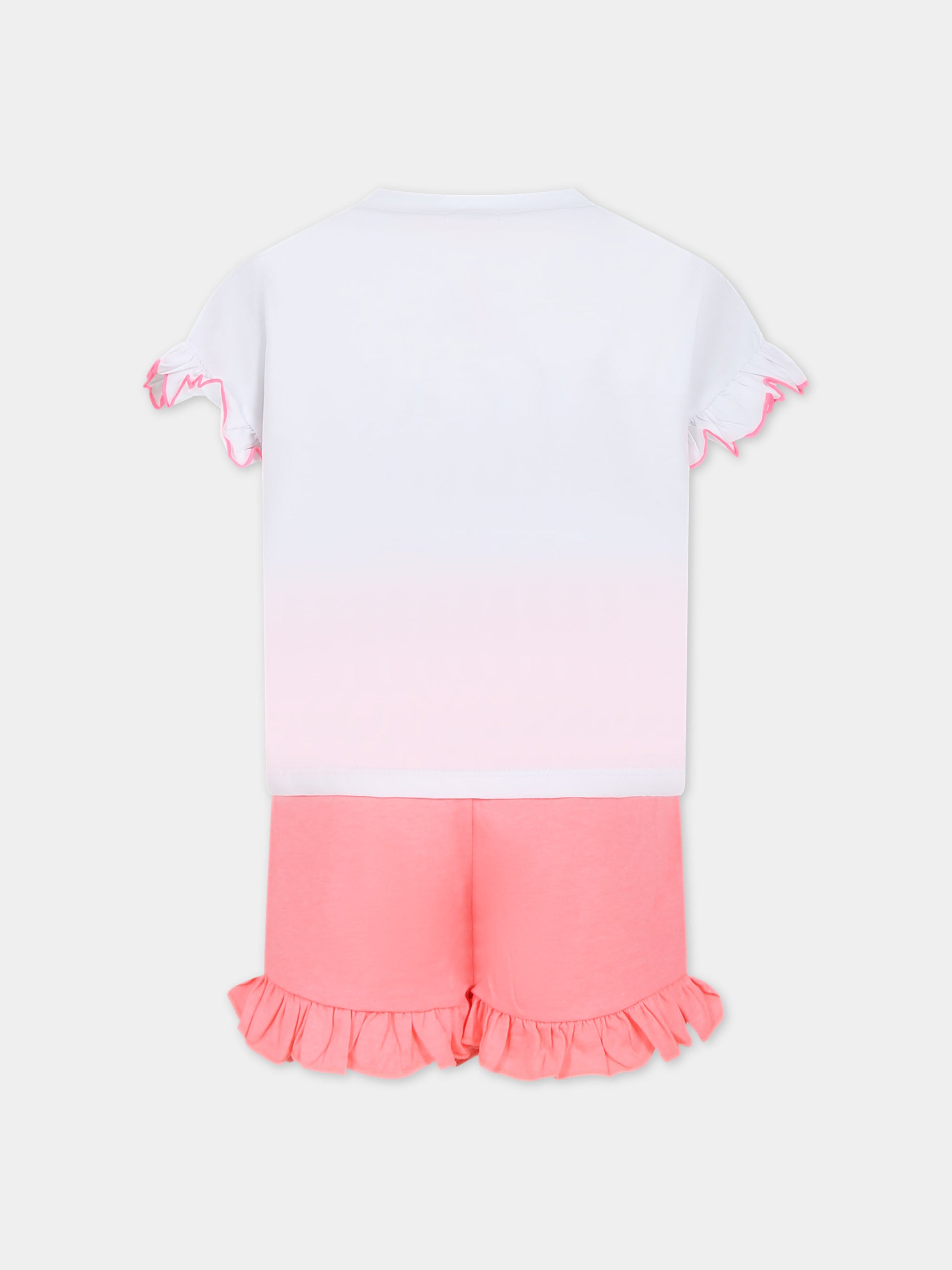 Completo sportivo multicolor per bambina con arcobaleno,Billieblush,U20154 10P