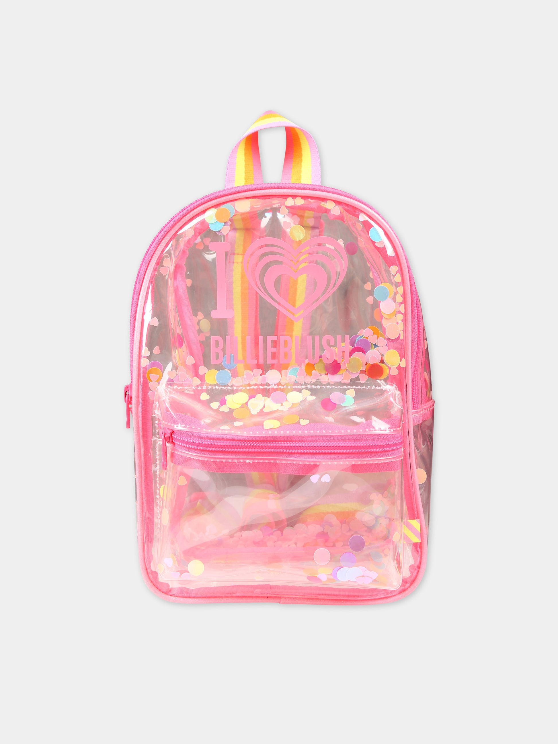 Zaino trasparente per bambina con logo,Billieblush,U20331 499