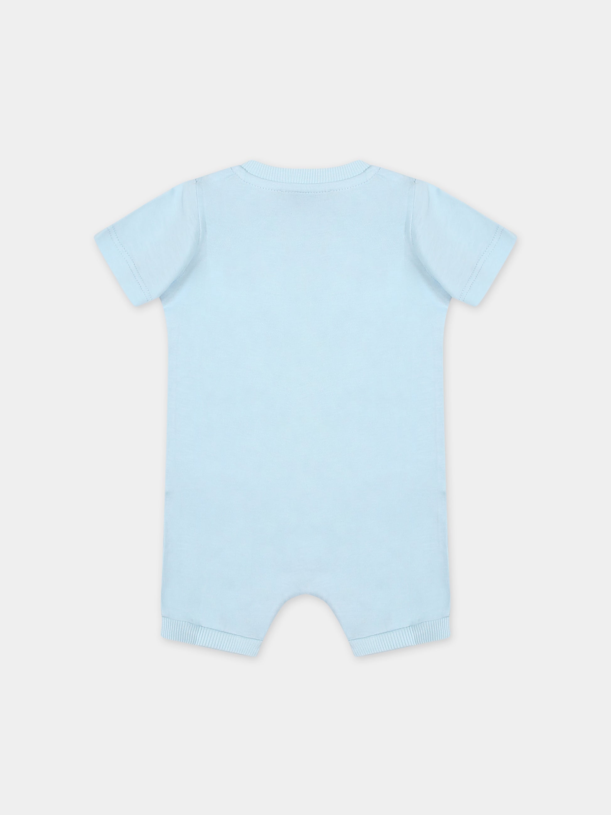 Tutina celeste per neonato con Teddy Bear e girandola,Moschino Kids,MUT03U LAA03 40304