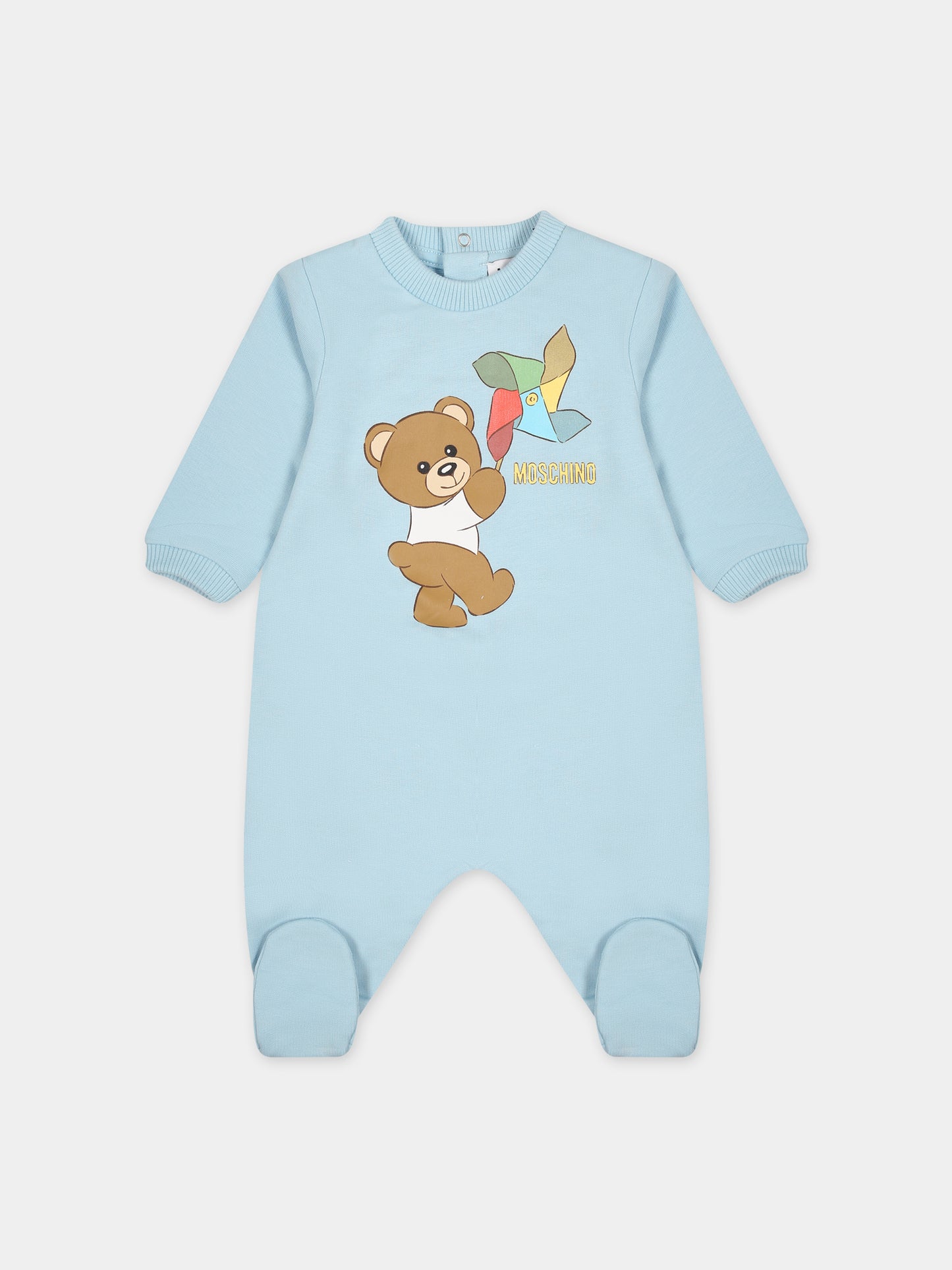 Set celeste per neonato con Teddy Bear,Moschino Kids,MNY03I LCA19 40304