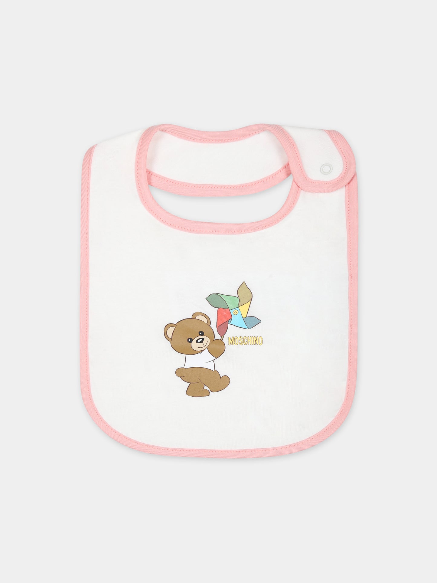 Set rosa per neonata con Teddy Bear,Moschino Kids,MNY03I LCA19 50209