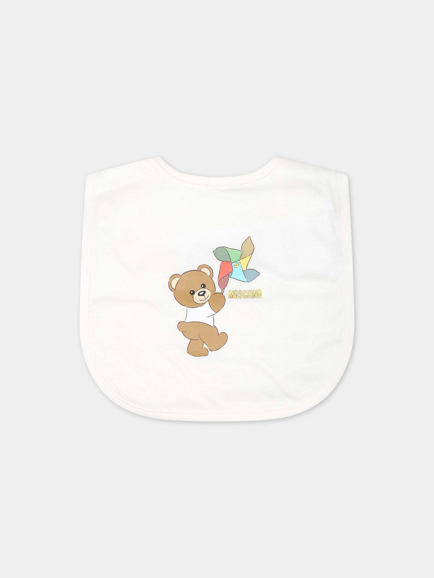 Set avorio per neonati con Teddy Bear,Moschino Kids,MNY03I LCA19 10063