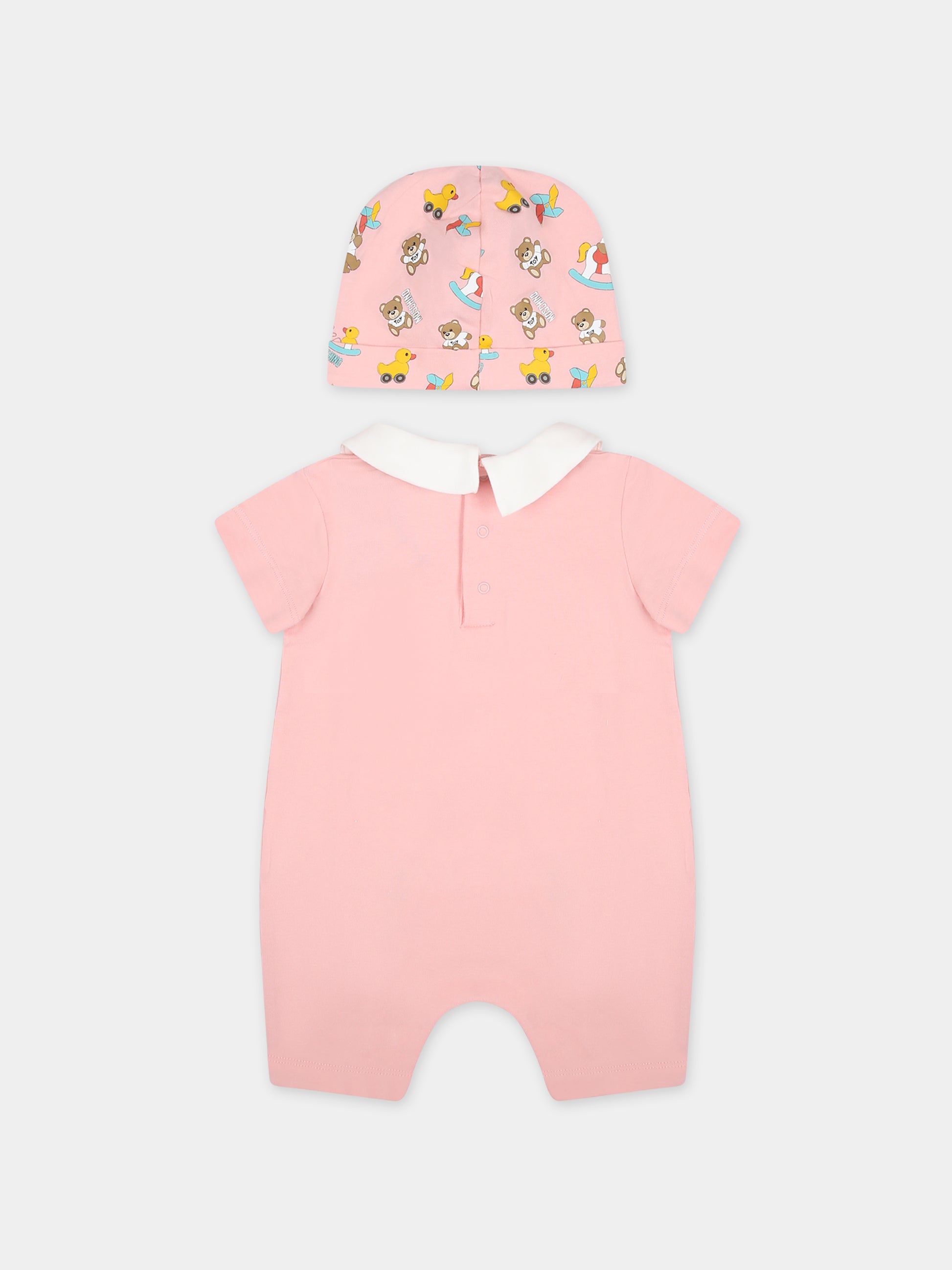 Set rosa per neonata con Teddy Bear,Moschino Kids,MMY056 LBA00 50209