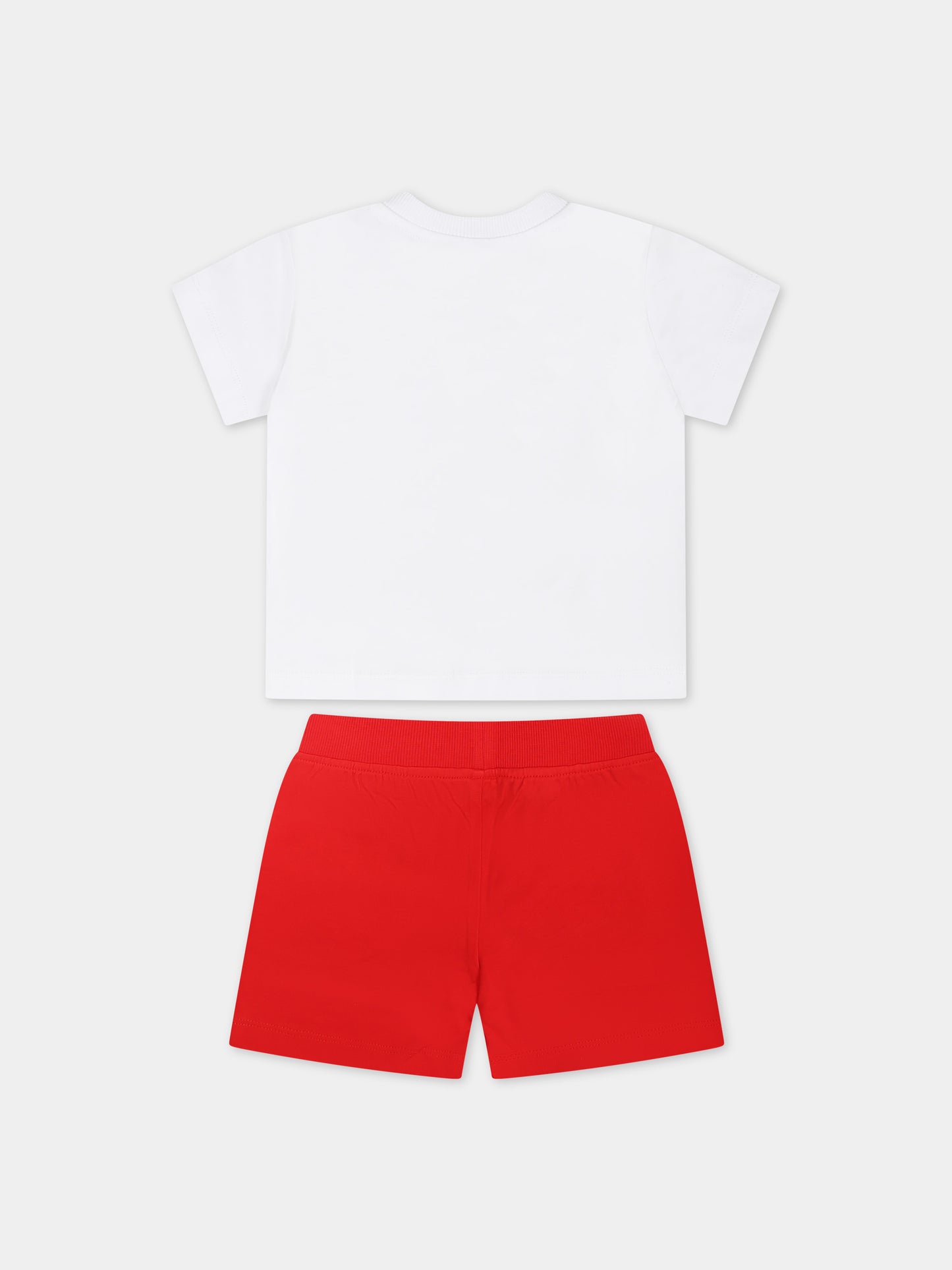 Completo multicolor per neonato con Teddy Bear e logo,Moschino Kids,MRG00M LAA02 82298