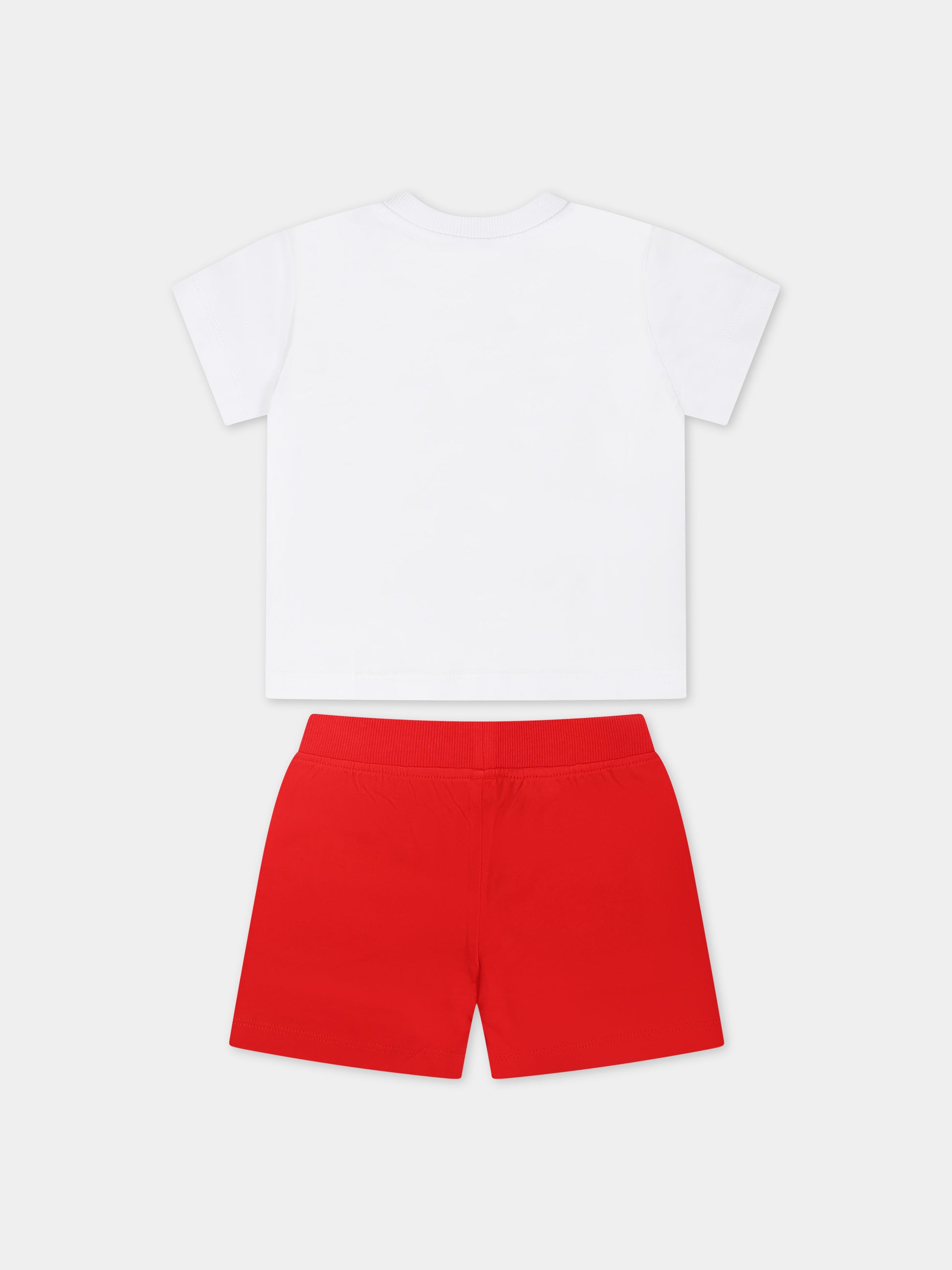 Completo multicolor per neonato con Teddy Bear e logo,Moschino Kids,MRG00M LAA02 82298