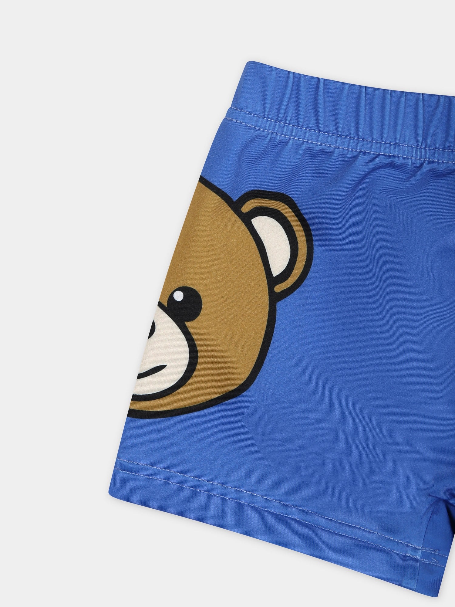 Boxer mare azzurro per neonato con Teddy Bear e logo,Moschino Kids,MWL006 LKA00 40289