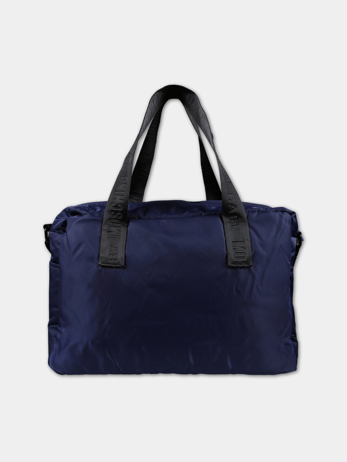 Borsa mamma blu per neonati con Teddy bear e logo,Moschino Kids,MUX04K L3A89 40016