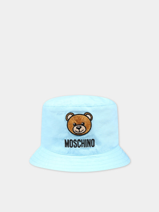 Cloche celeste per neonato con Teddy Bear,Moschino Kids,MNX032 LLA11 40538