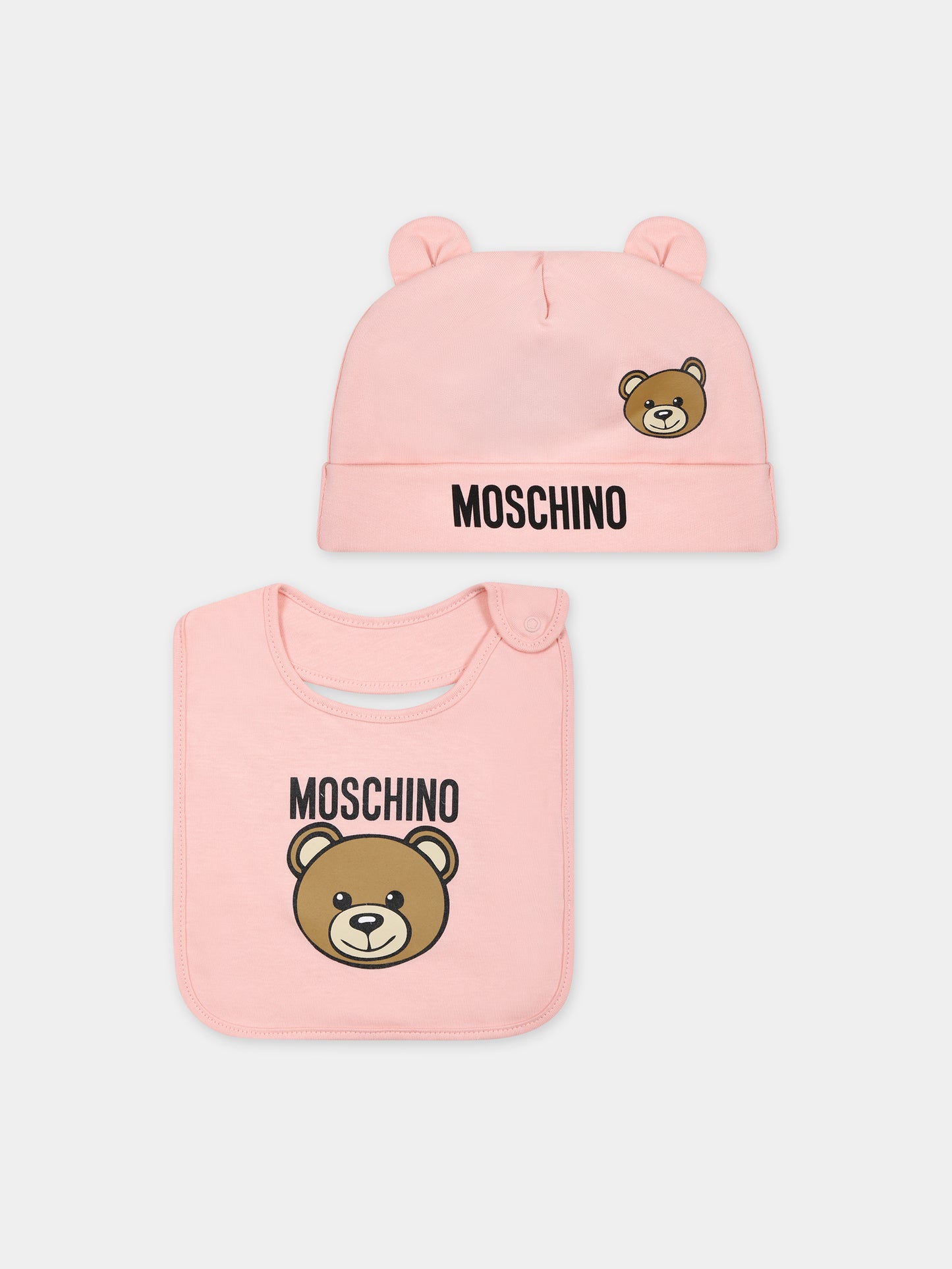 Set rosa per neonata con Teddy Bear,Moschino Kids,MUY06Q LCA19 50209