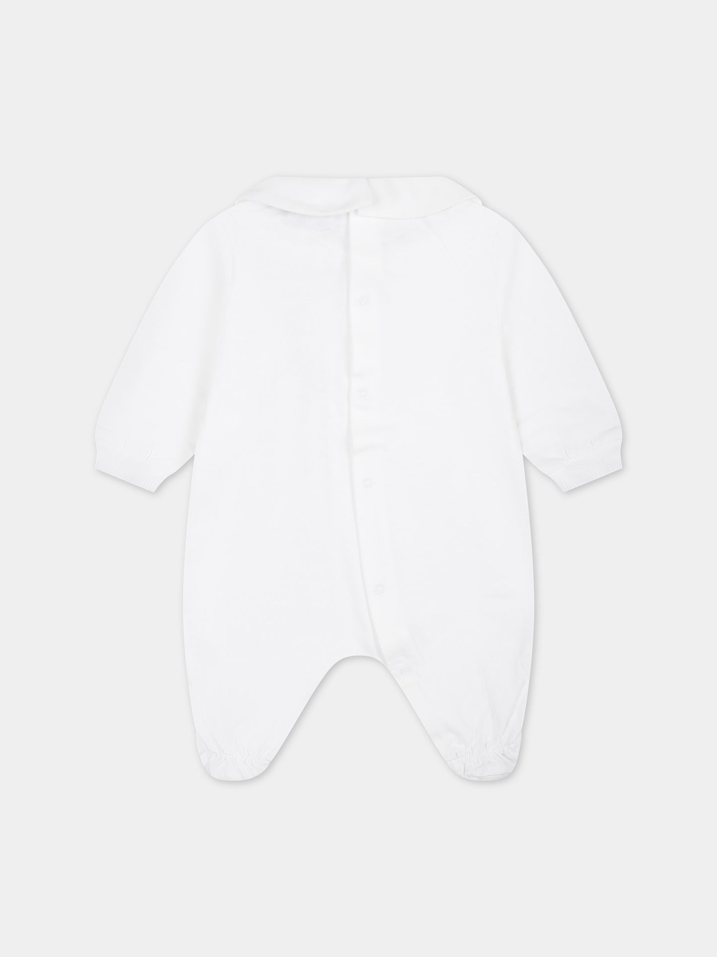 Tutina bianca per neonati con logo e draghetti Puzzle Bobble,Moschino Kids,MUY06R LAA02 10101