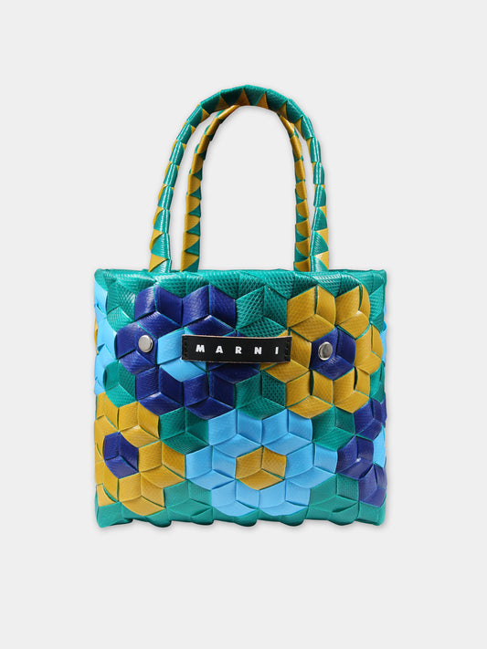 Borsa multicolor per bambina con logo,Marni Kids,M01157 M00IW MW77F 0M535