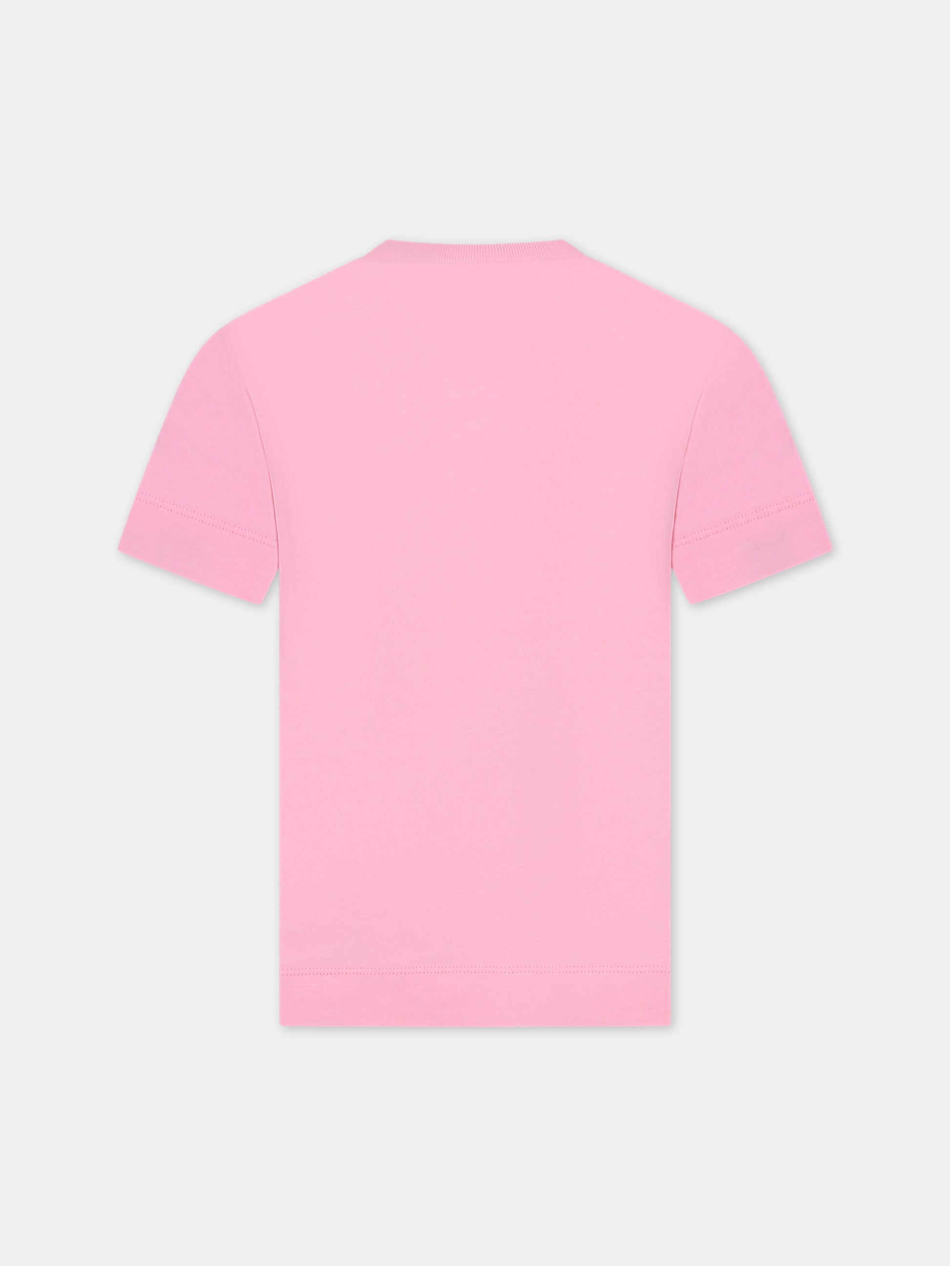 T-shirt rosa per bambina con logo,Marni Kids,M002MV M00HZ MT135U 0M340