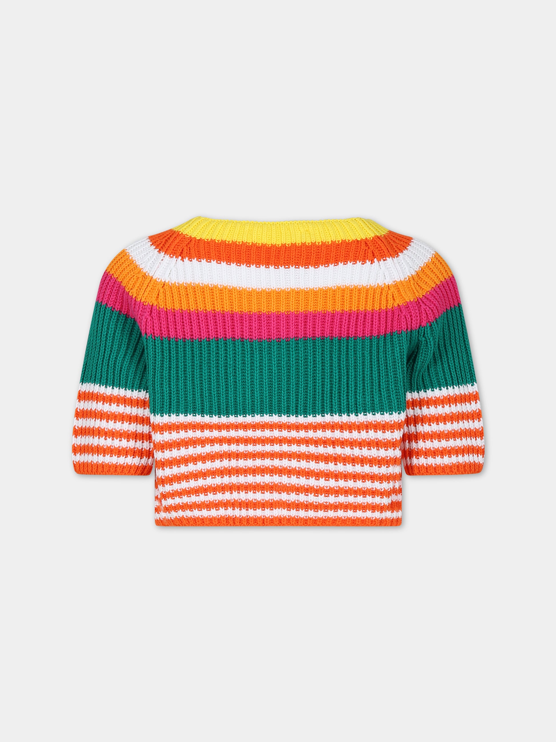 Maglione multicolor per bambina con logo,Marni Kids,M01048 M00RX MK124F 0M429