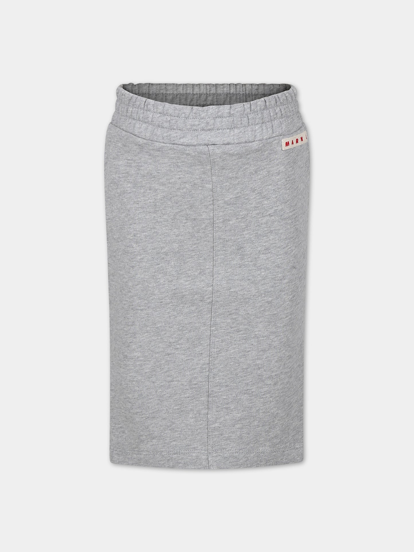 Gonna grigia per bambina con logo,Marni Kids,M01038 M00SF MG129F 0M903