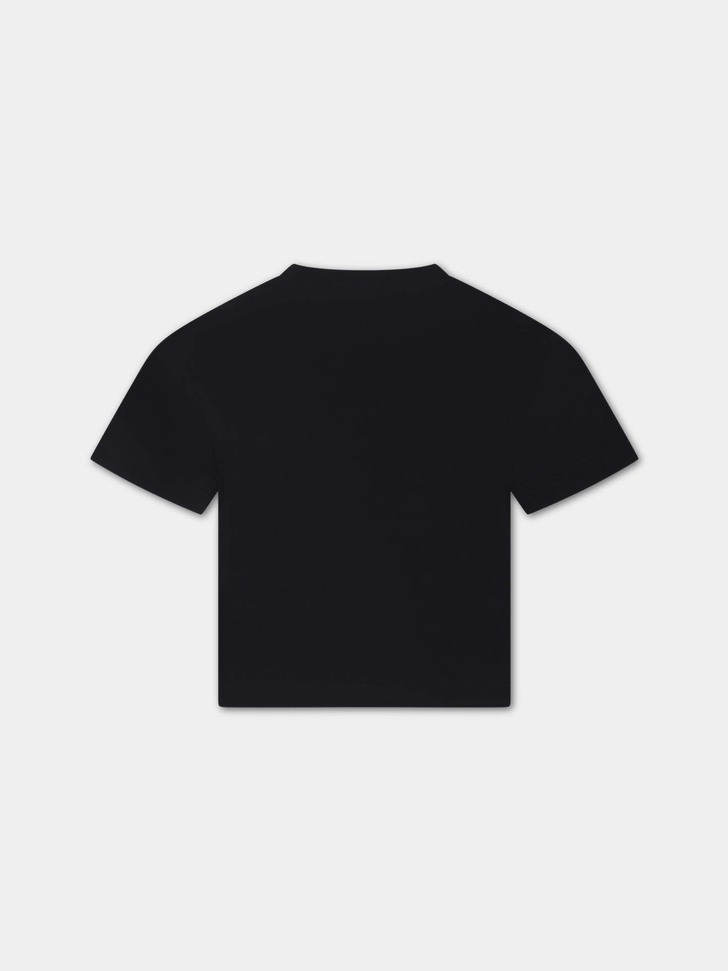T-shirt nera per bambina con logo,Marni Kids,M01027 M00NE MT241F 0M900