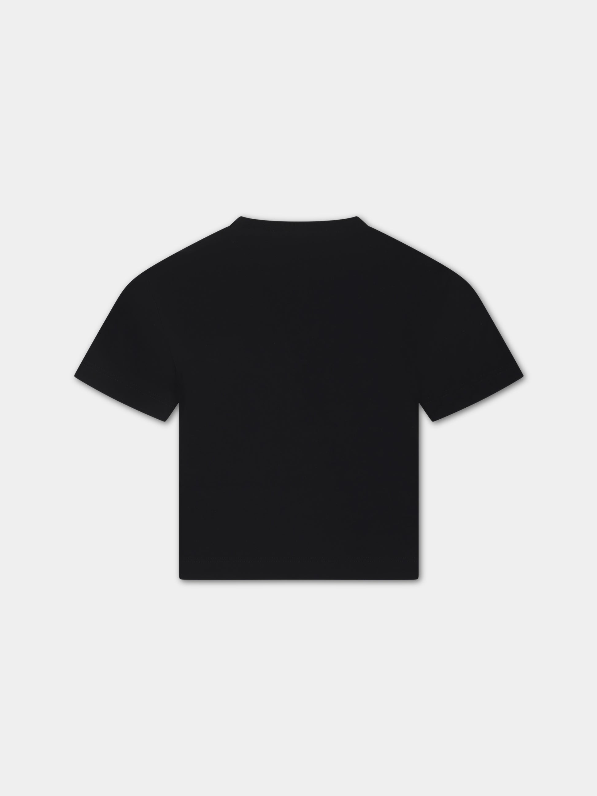 T-shirt nera per bambina con logo,Marni Kids,M01027 M00NE MT241F 0M900