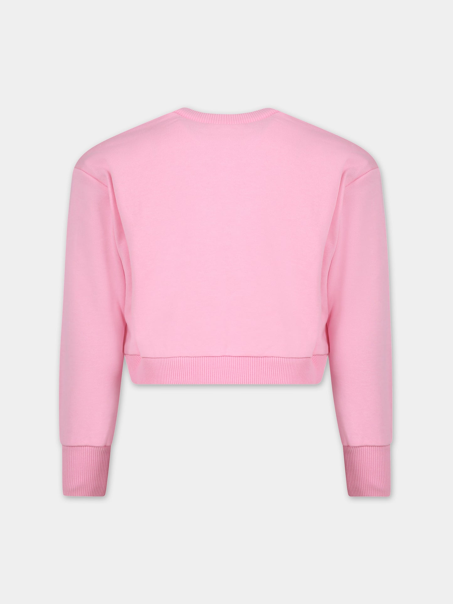 Felpa rosa per bambina con logo,Marni Kids,M01100 M00SF MS117F 0M340