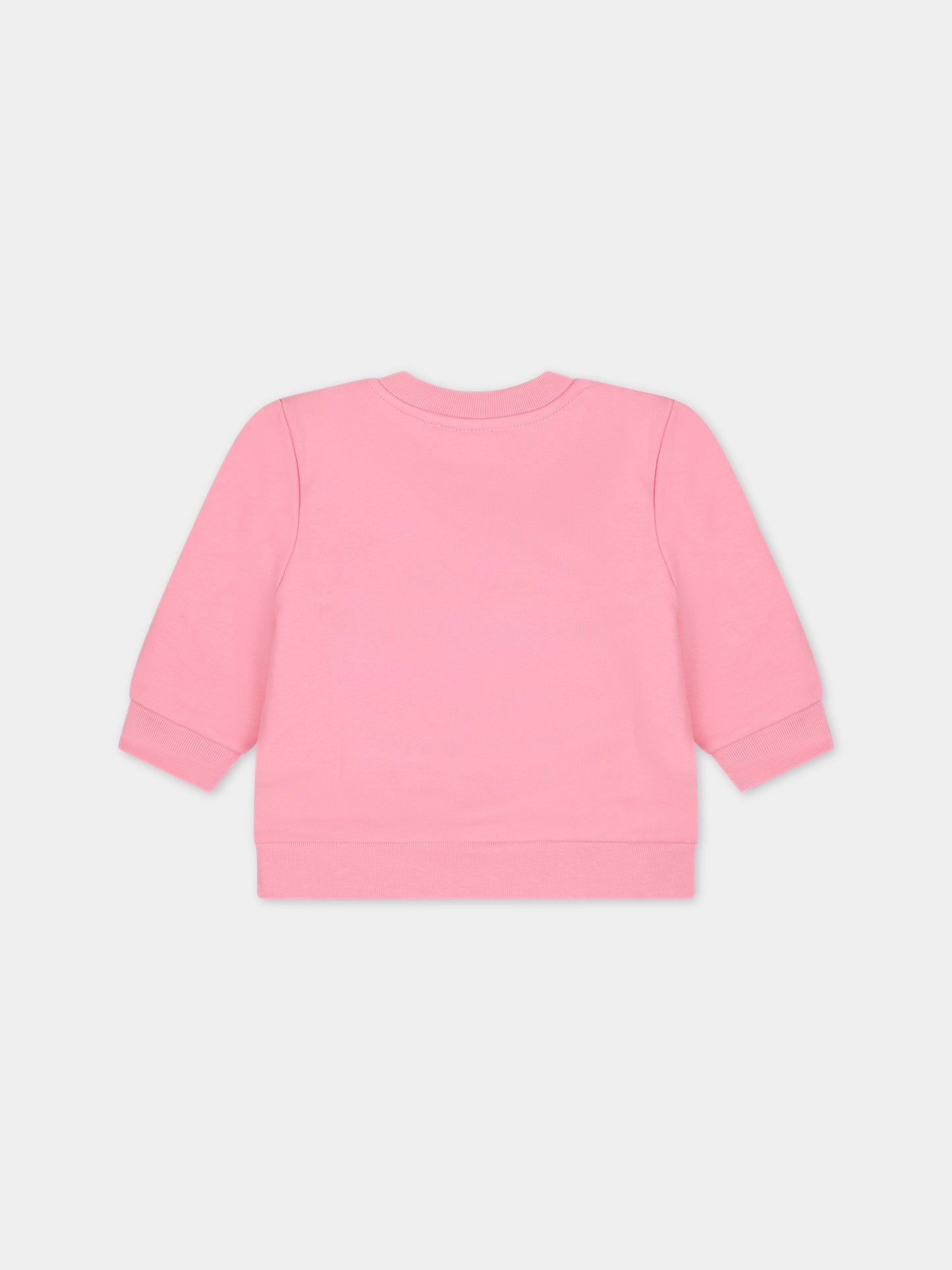 Felpa rosa per neonata con logo,Marni Kids,M01137 M00NF MS44B 0M340