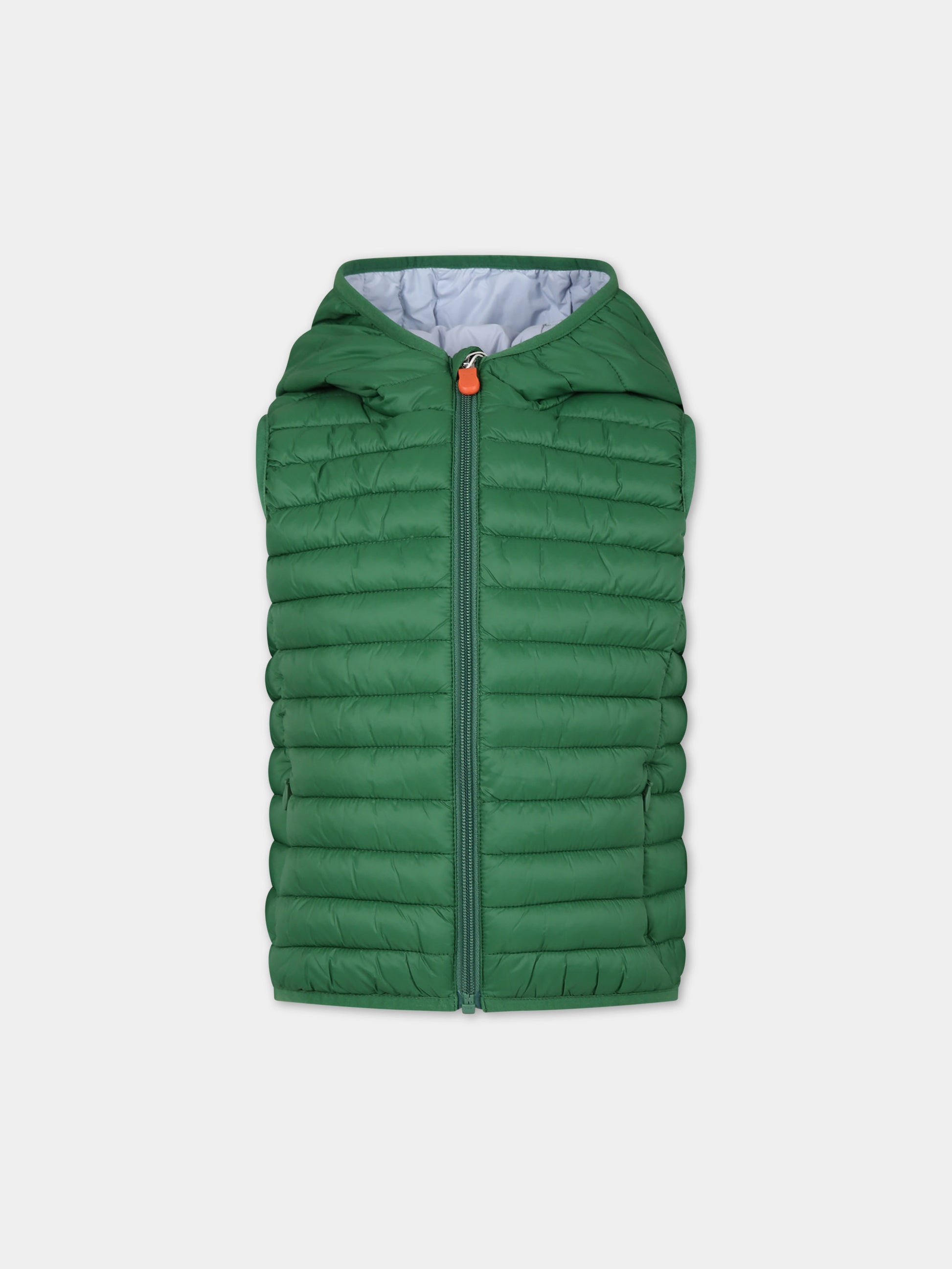 Gilet Cupid verde per bambino,Save The Duck Kids,J80649X GIGA18 50043