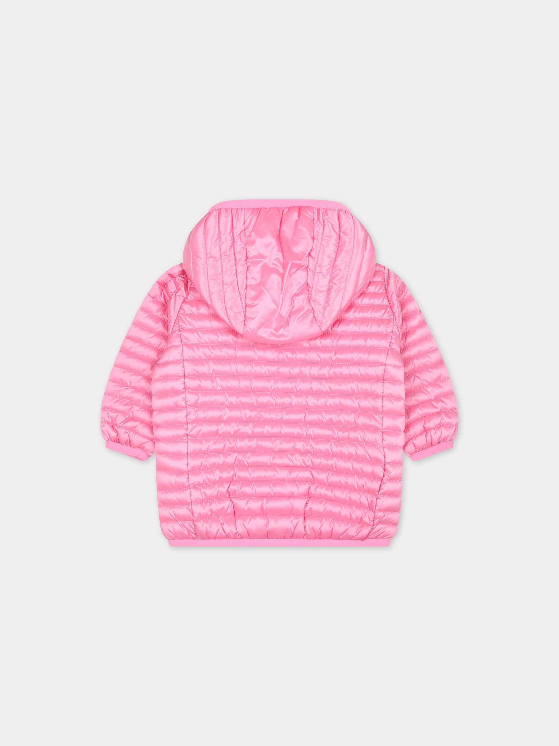 Piumino rosa Lucy per neonata con logo,Save The Duck Kids,I30005G IRIS18 80018