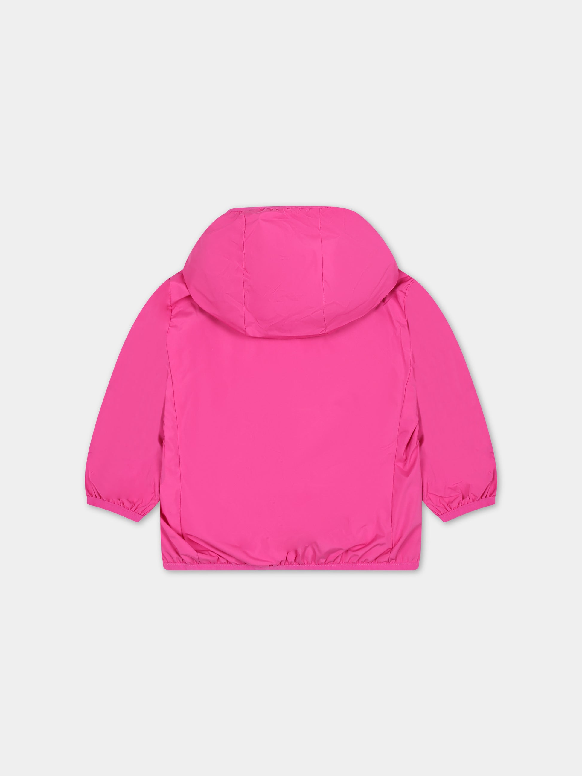 Giacca a vento Coco fucsia per neonata con logo,Save The Duck Kids,I30006X WIND18 80037