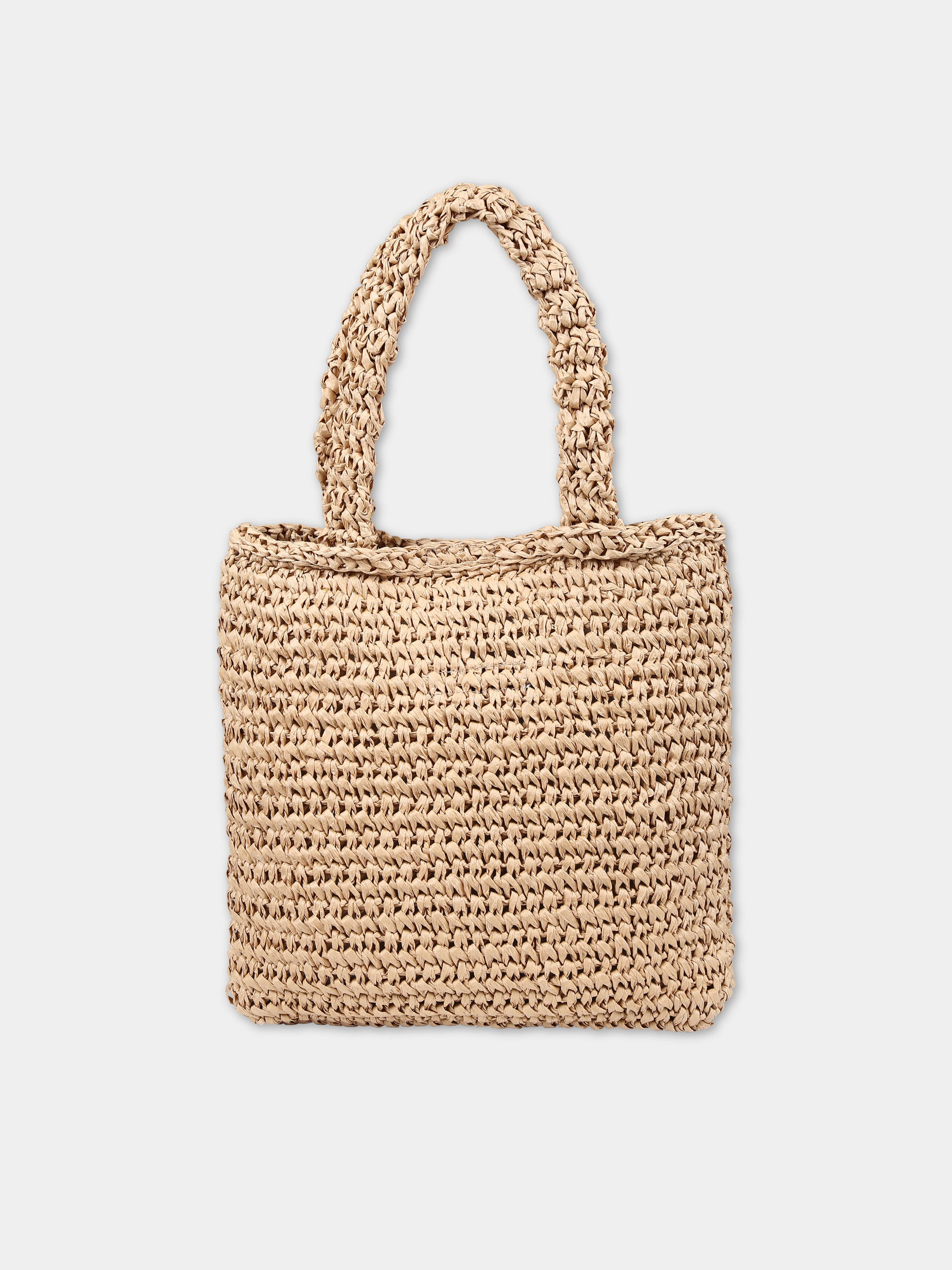 Borsa casual beige per bambina con girasoli,Stella Mccartney Kids,TU0B28 Z1924 309