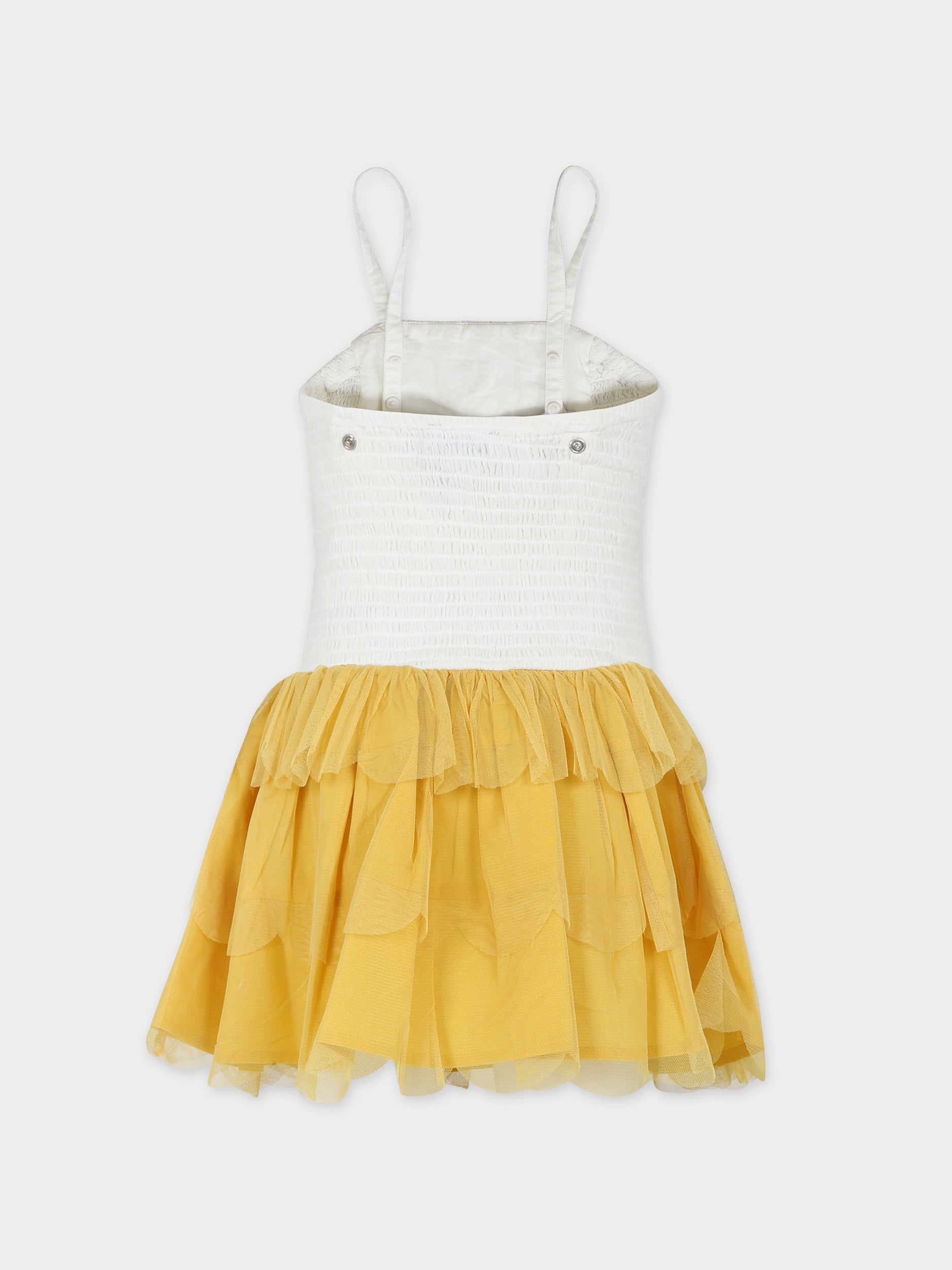 Vestito giallo per bambina con api,Stella Mccartney Kids,TU1C22 Z1119 230