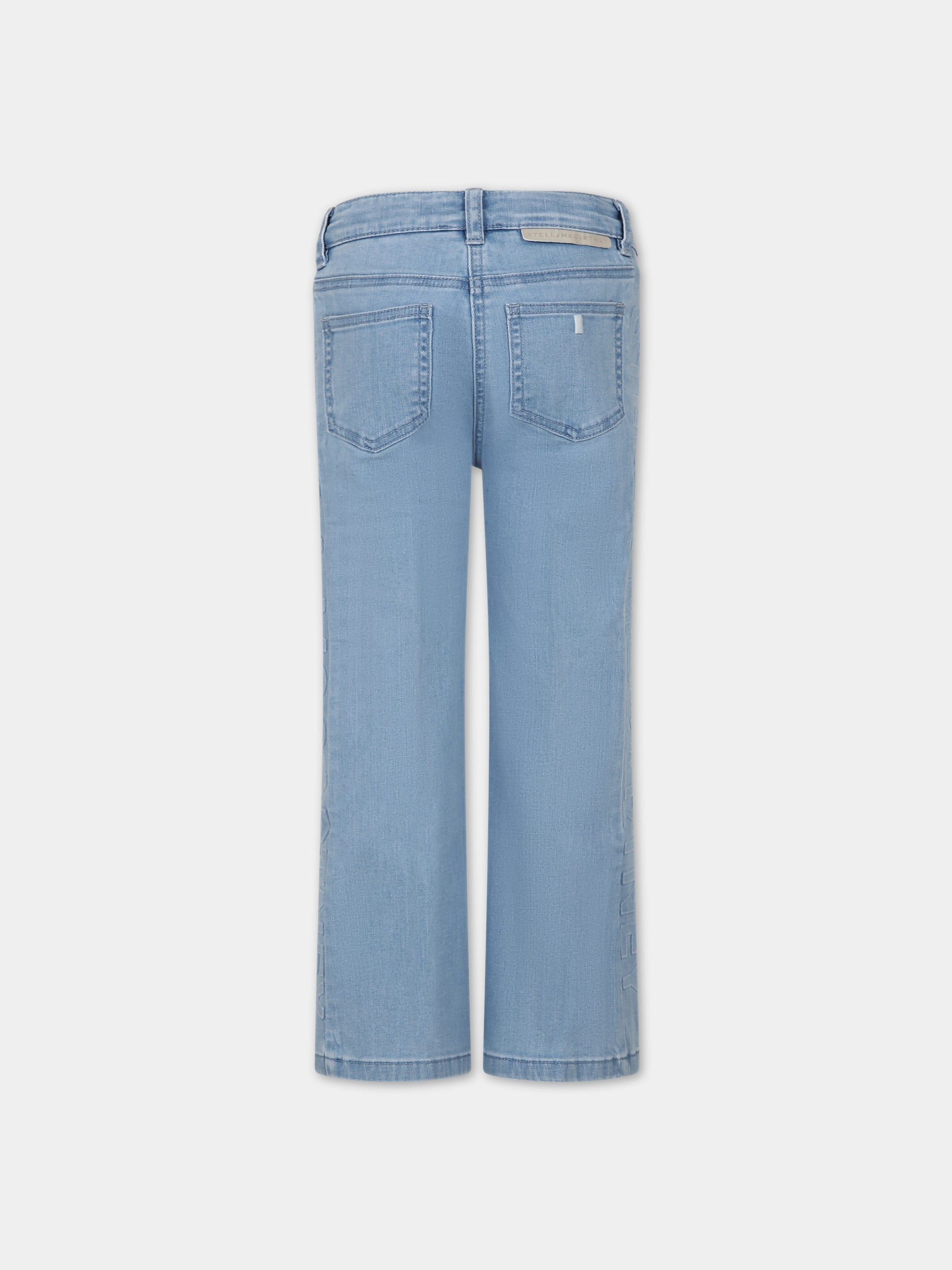 Jeans in denim per bambina con logo,Stella Mccartney Kids,TU6F90 Z0153 614