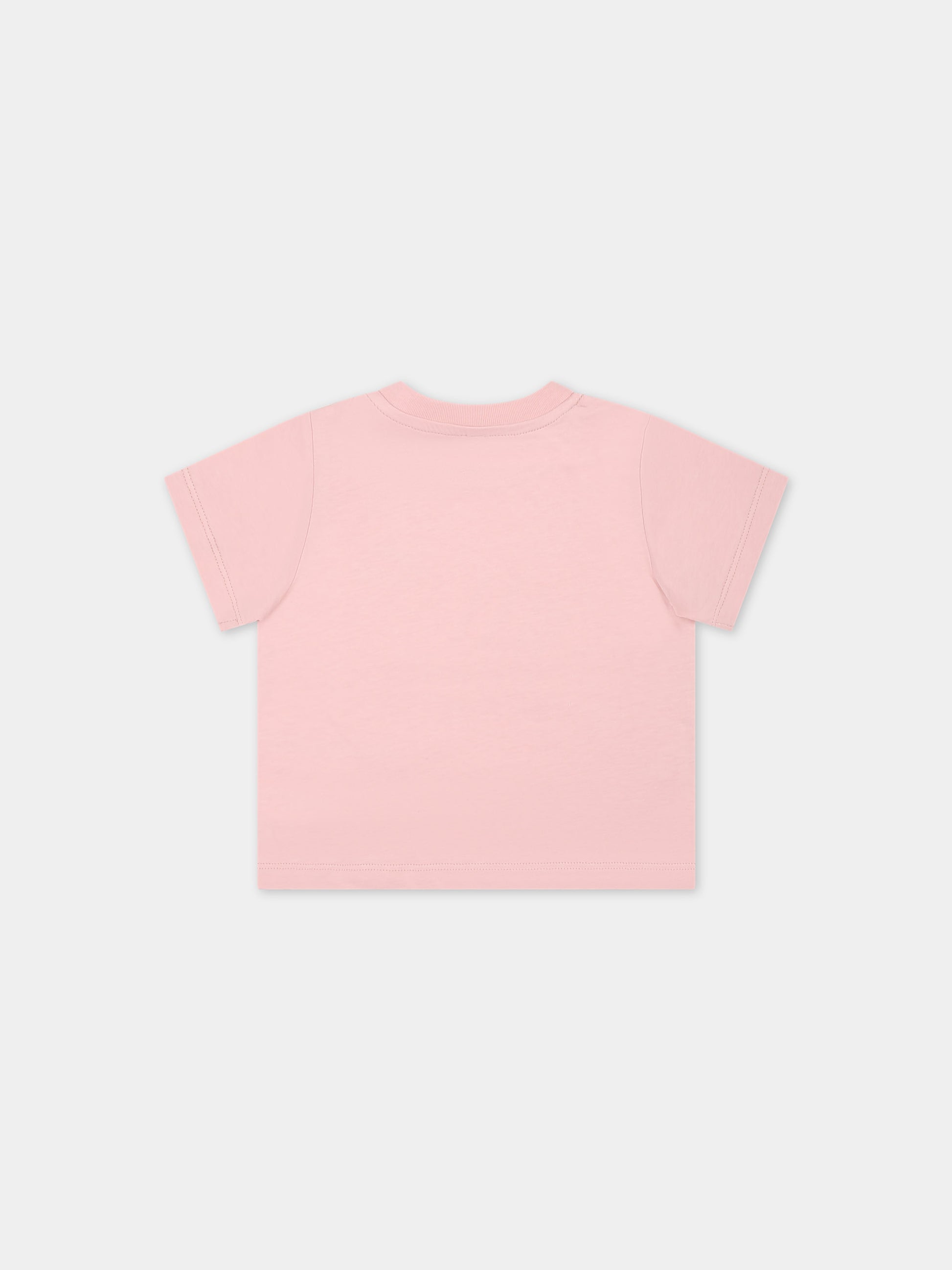 T-shirt rosa per neonata con ape,Stella Mccartney Kids,TU8031 Z0434 517