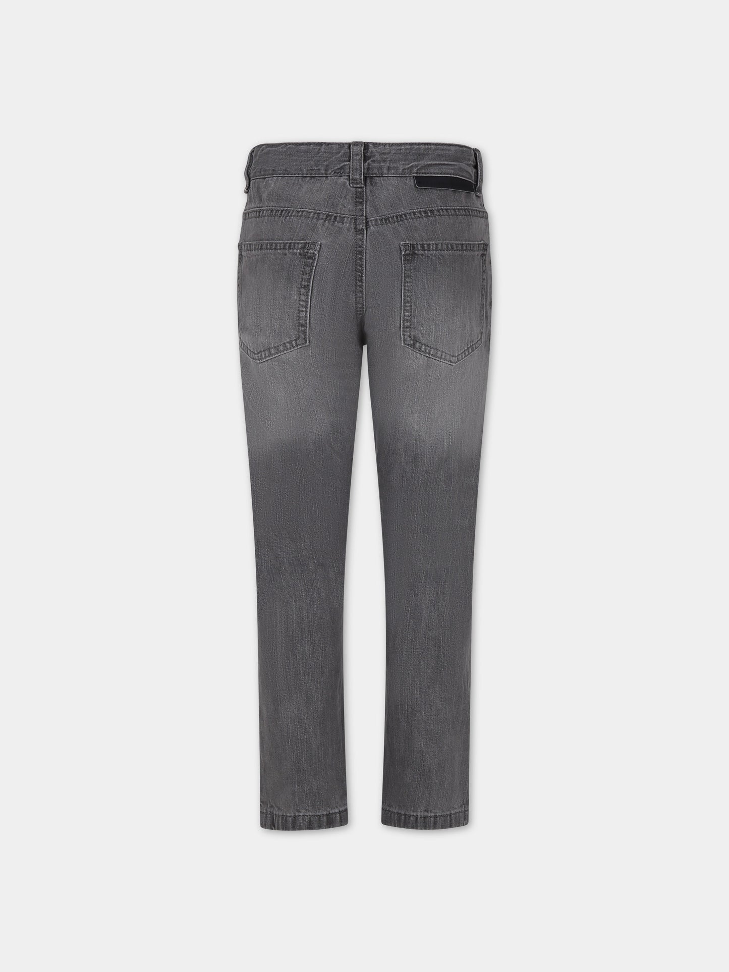 Jeans grigio per neonato con squalo,Stella Mccartney Kids,TU6R10 Z0746 907