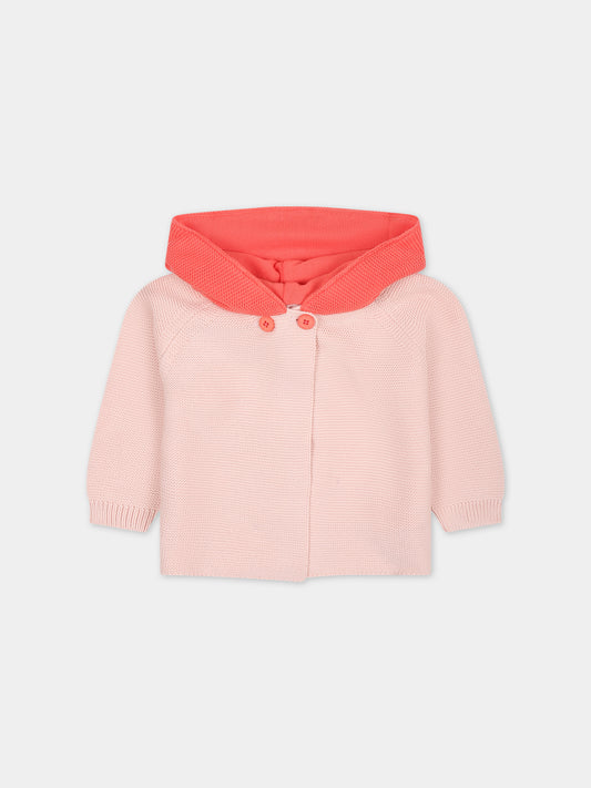 Cardigan rosa per neonata,Stella Mccartney Kids,TU9080 Z1881 505