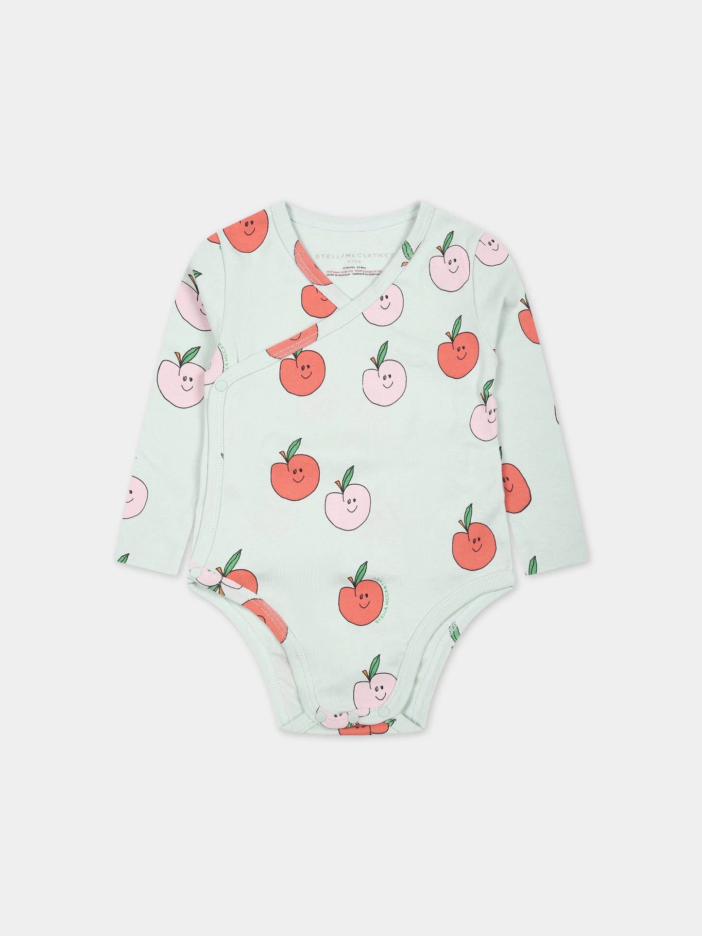 Set body multicolor per neonata con mele,Stella Mccartney Kids,TUB009 Z1784 704MC