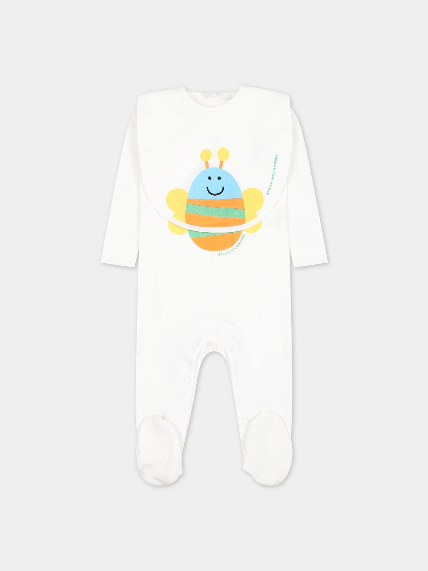 Set bianco per neonati con farfalla,Stella Mccartney Kids,TUB599 Z0669 101