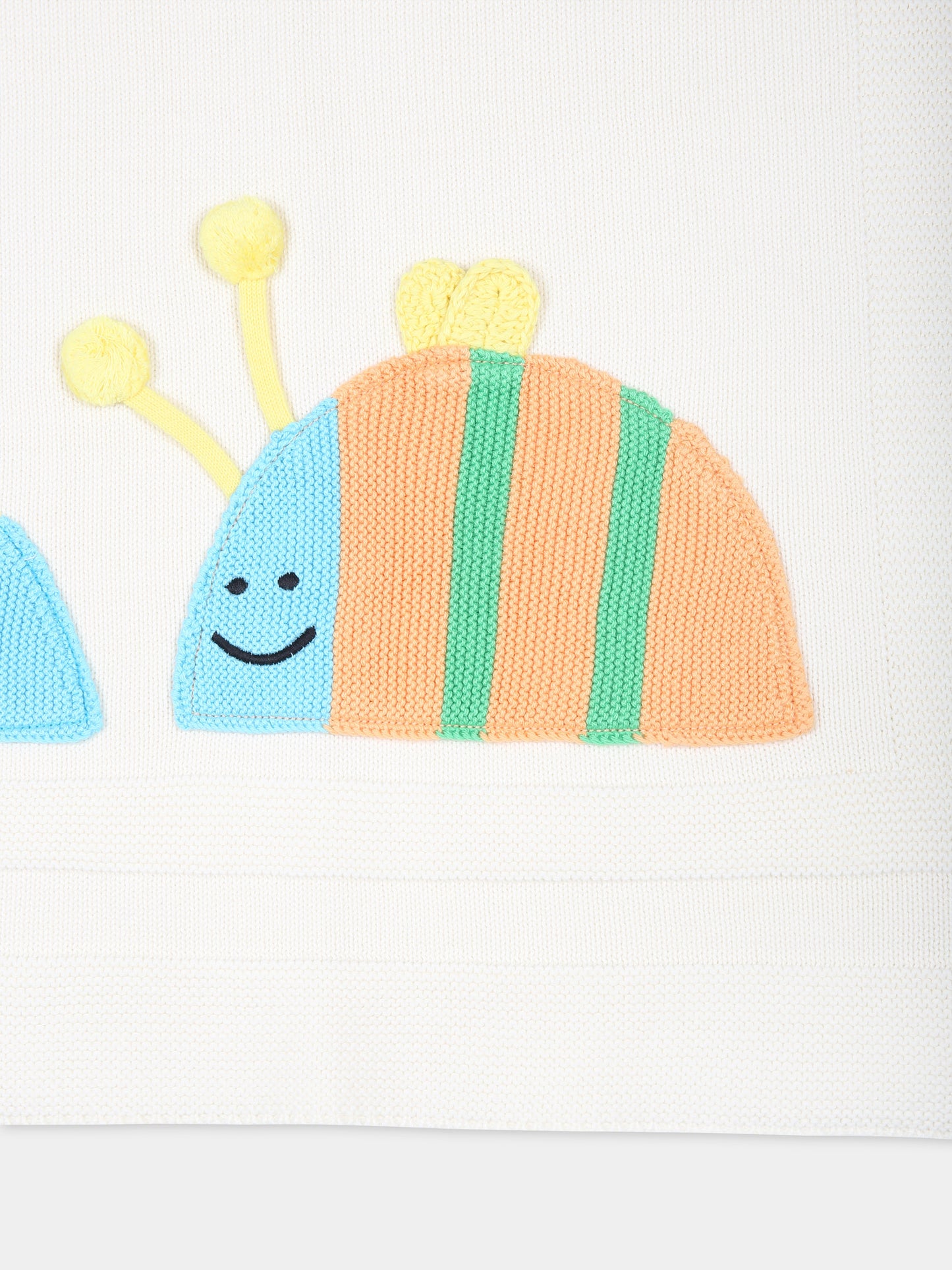 Coperta avorio per neonati con coccinella,Stella Mccartney Kids,TU0530 Z1877 101