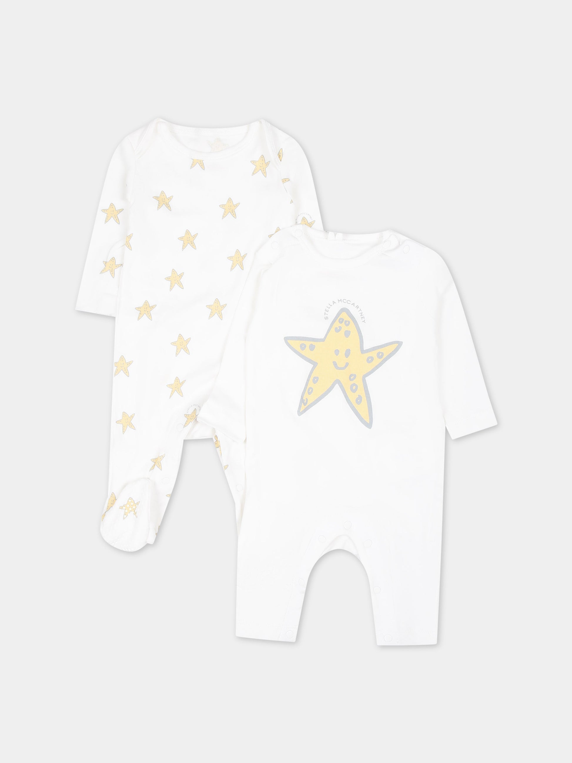 Set tutine avorio per neonati con stelle marine,Stella Mccartney Kids,TUB529 Z1788 101MC