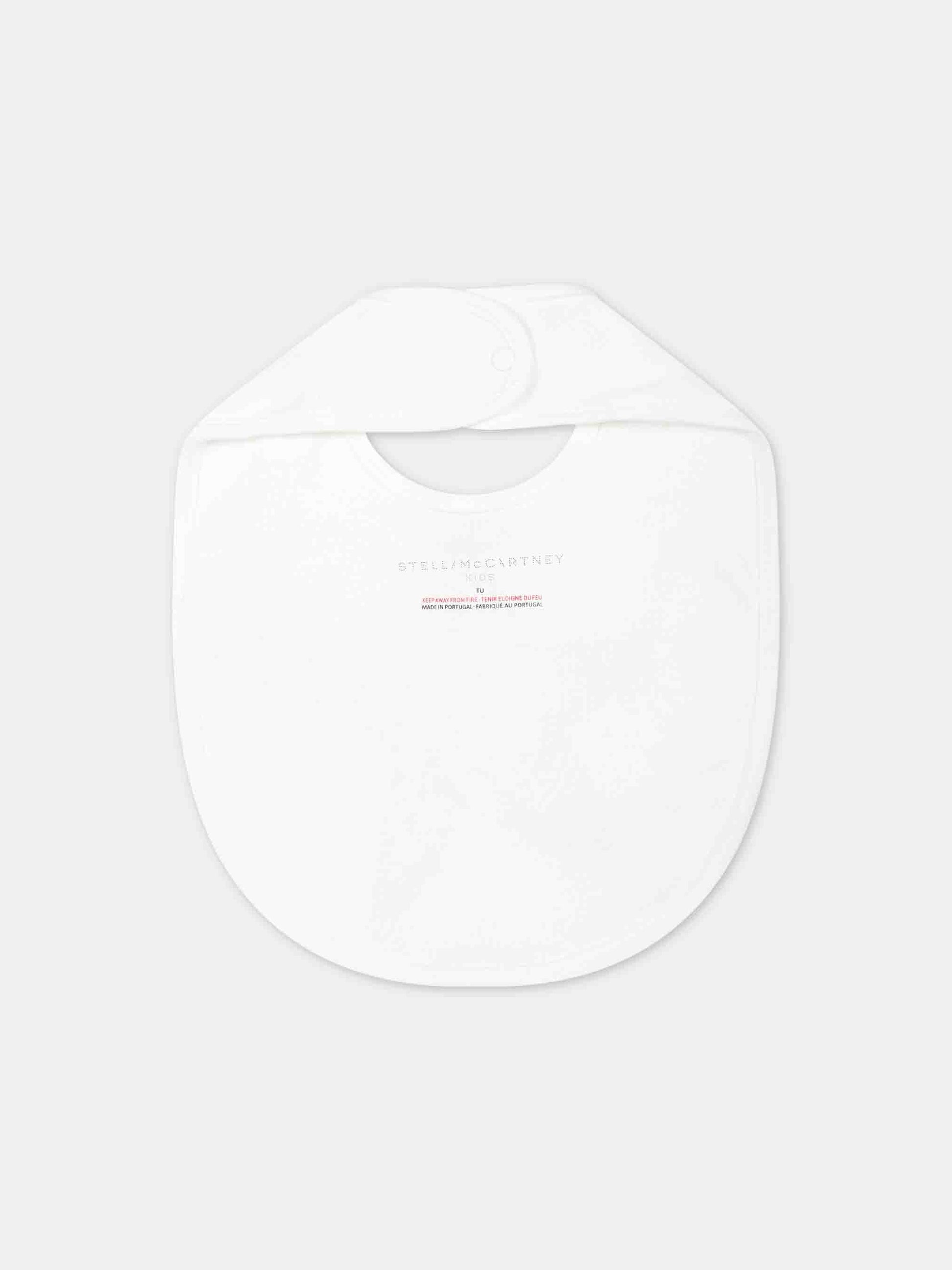 Set bianco per neonati con stelle e logo,Stella Mccartney Kids,TUB549 Z1788 101MC