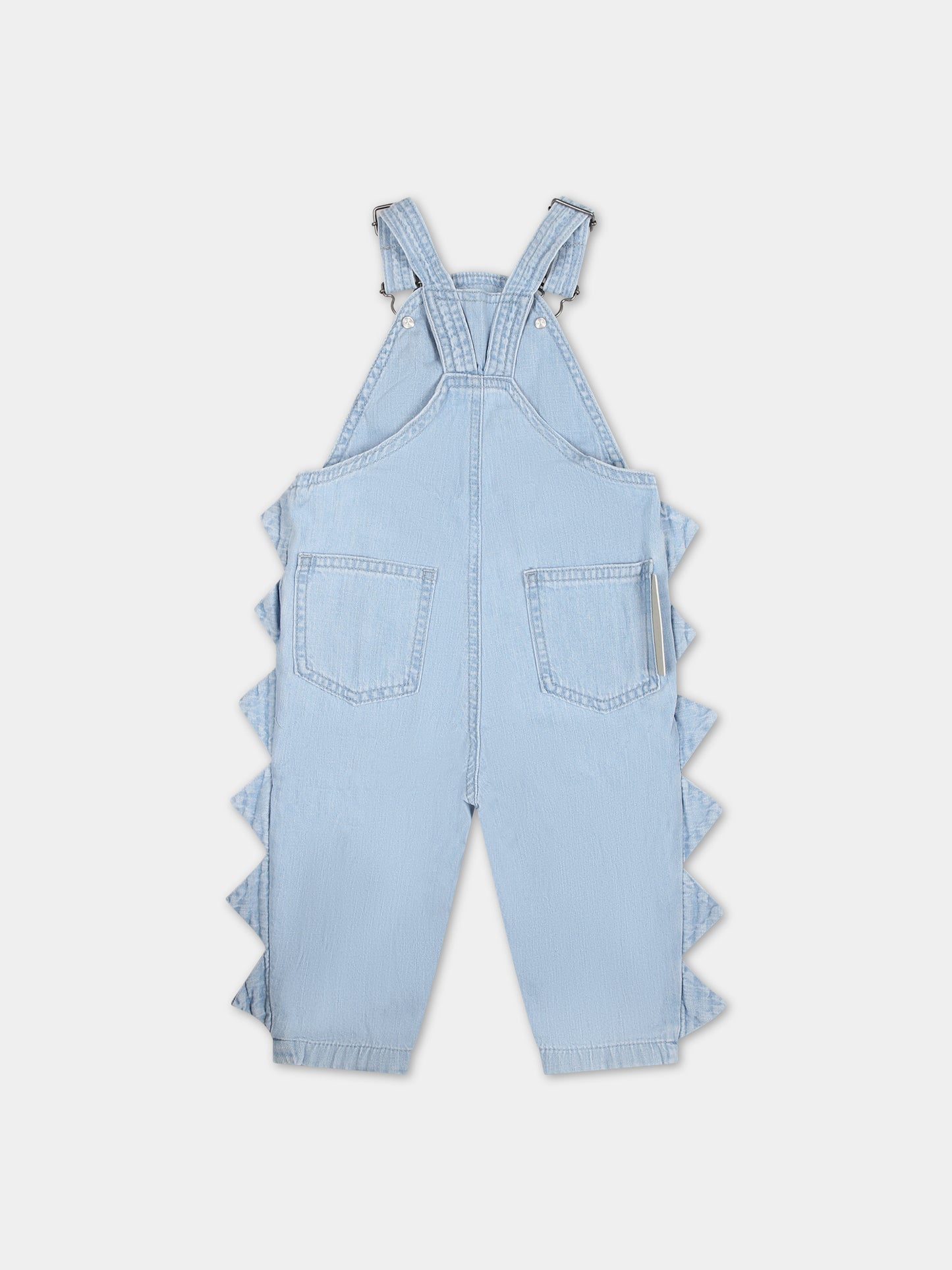 Salopette blu per neonato con squalo,Stella Mccartney Kids,TUA532 Z0522 601