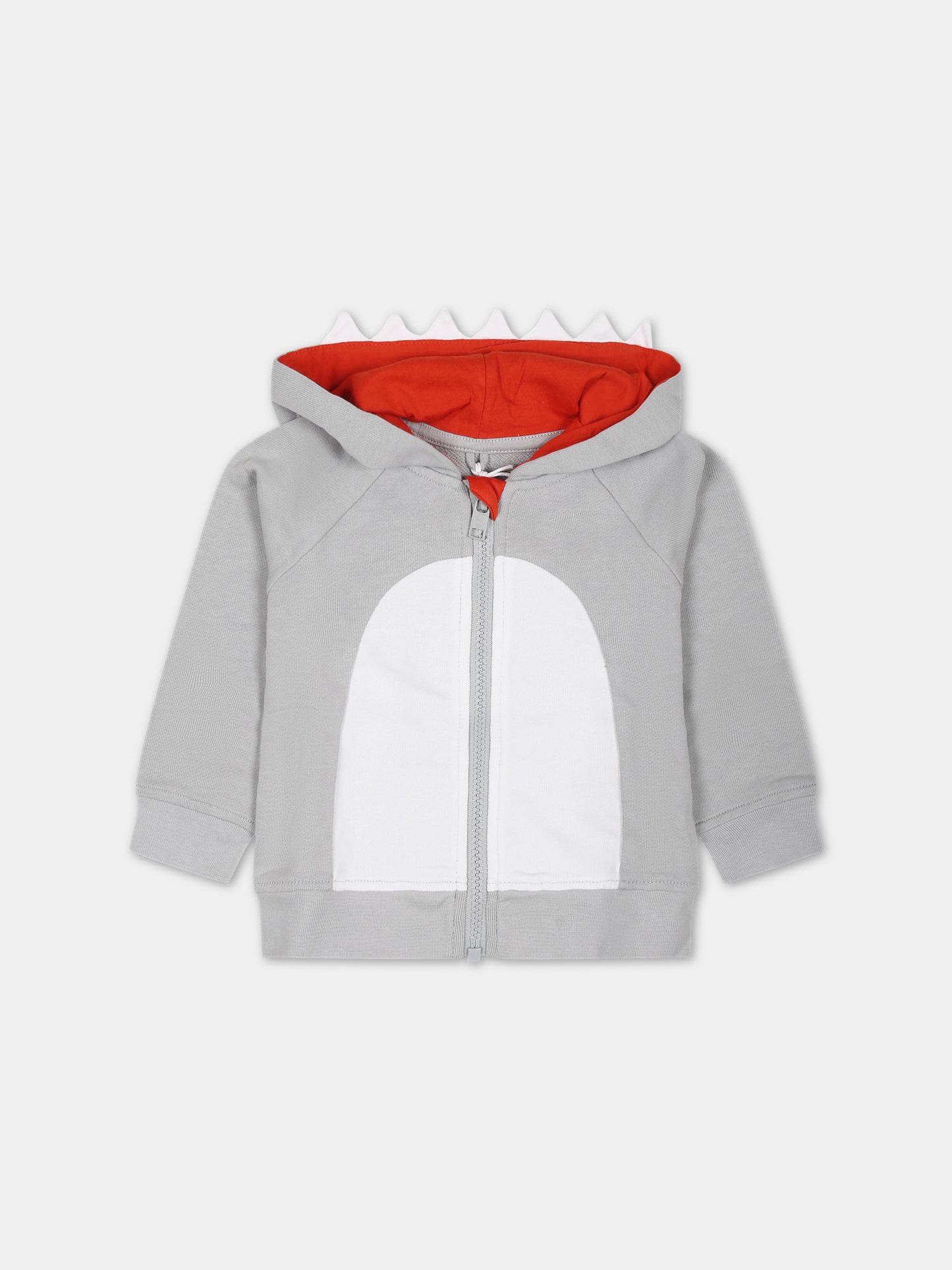 Felpa grigia per neonato con stampa,Stella Mccartney Kids,TU4610 Z0499 906