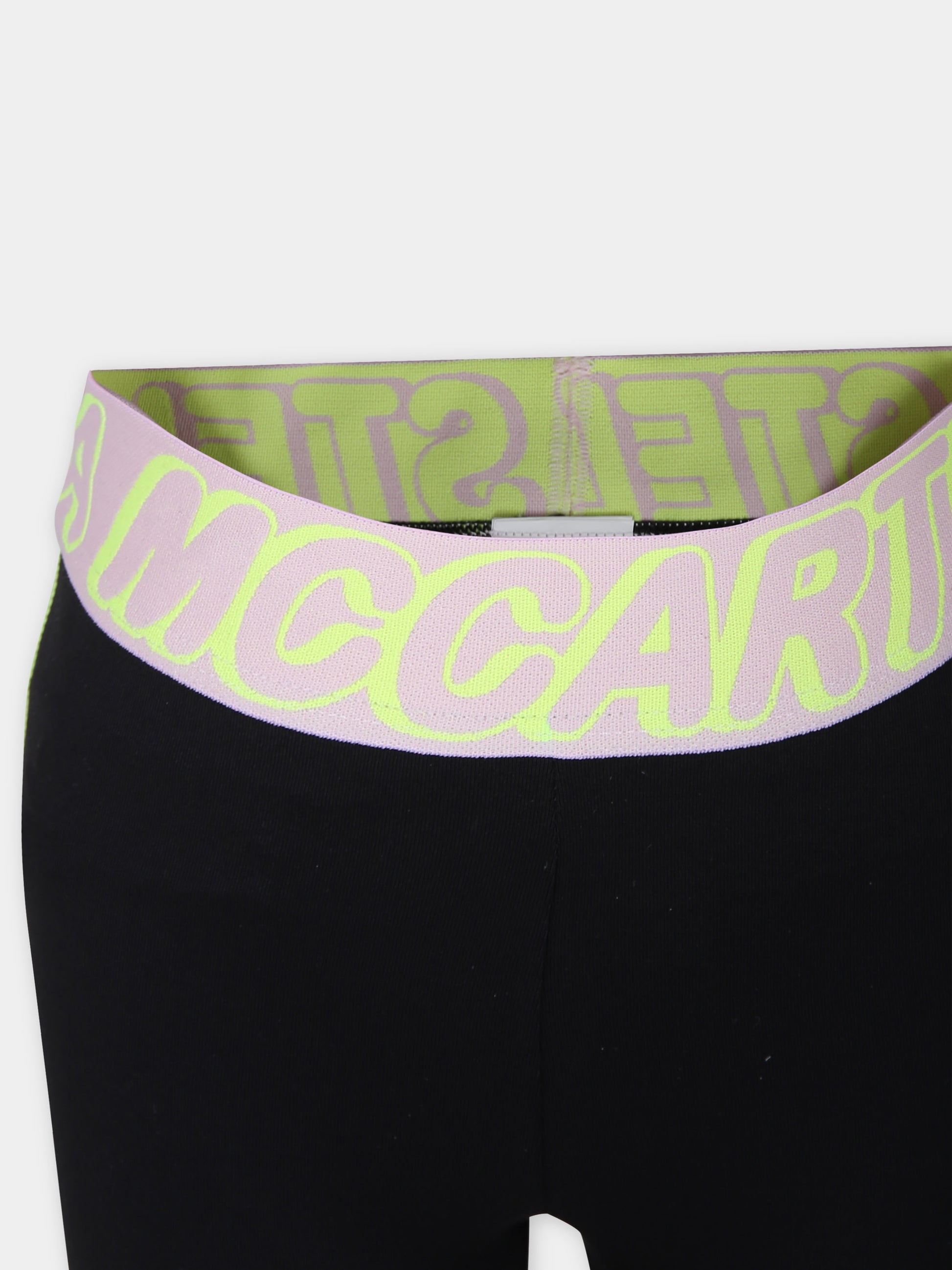 Leggings nero per bambina con logo,Stella Mccartney Kids,TU6F20 Z0181 930