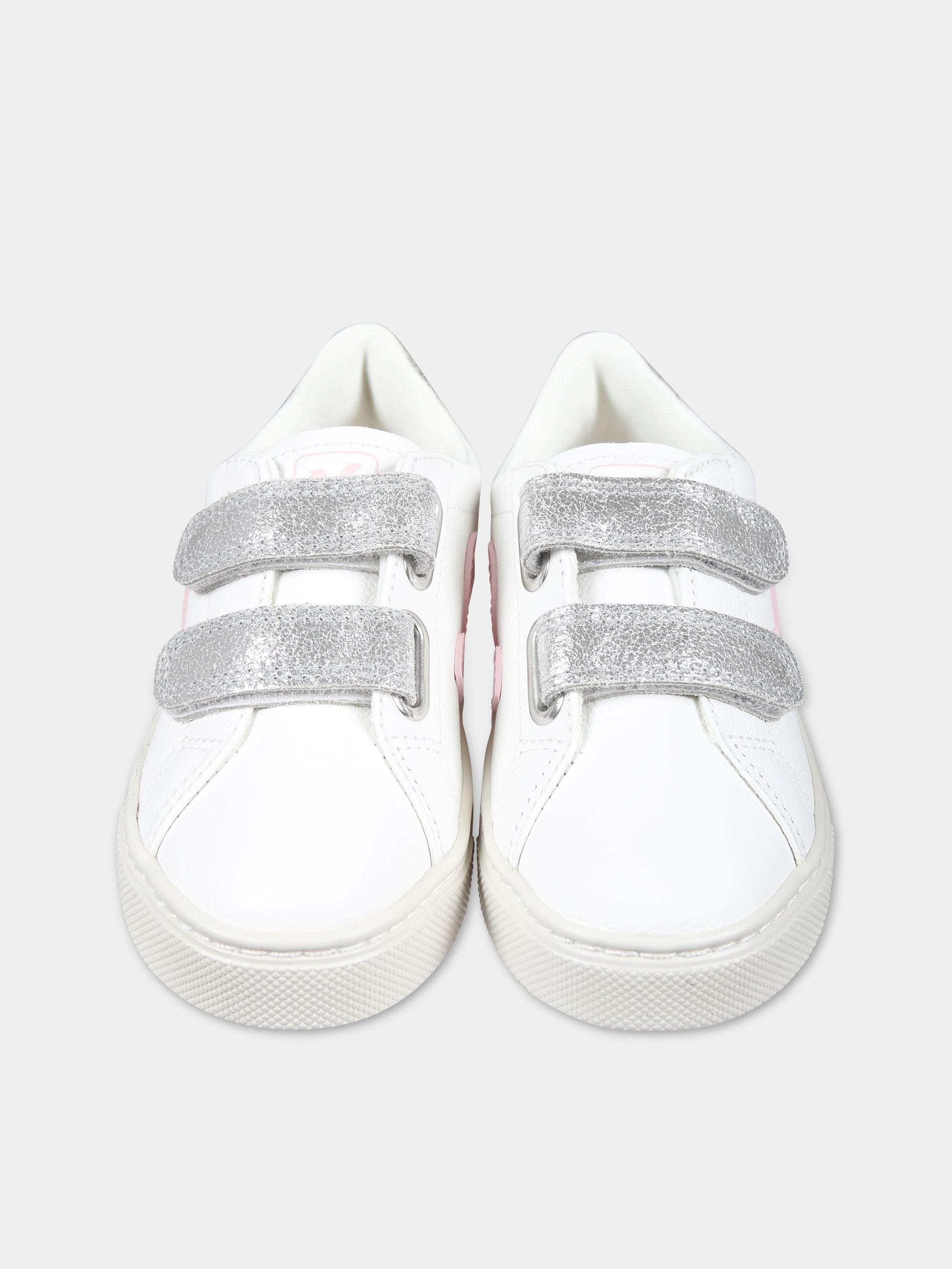 Sneakers bianche per bambina con logo,Veja,SV0502529C