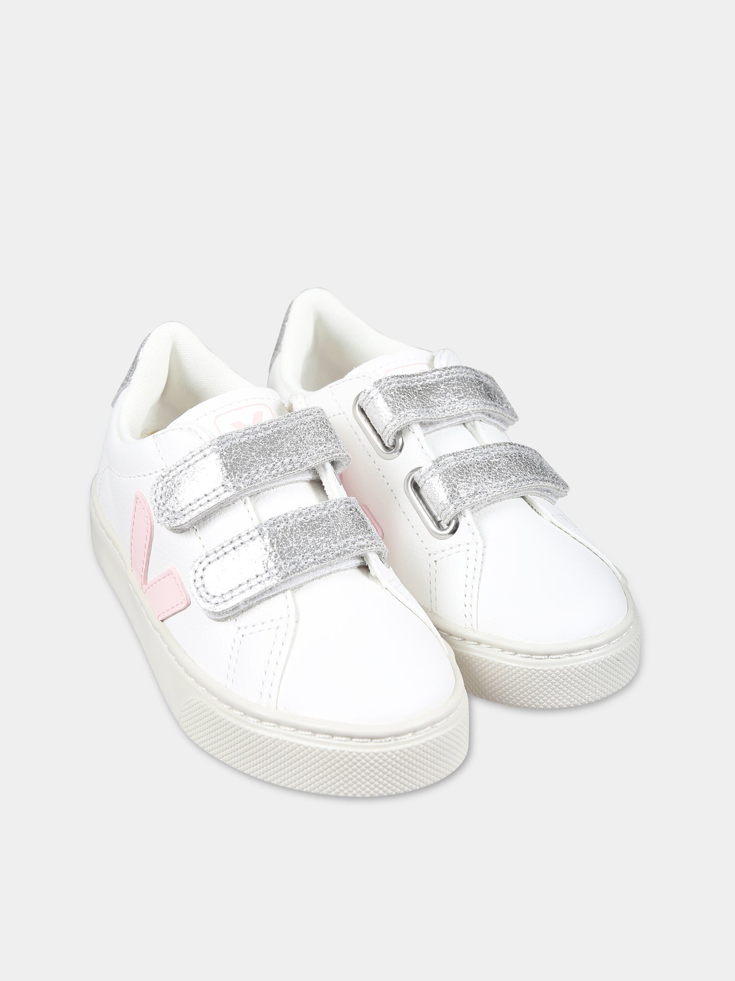 Sneakers bianche per bambina con logo,Veja,SV0502529C
