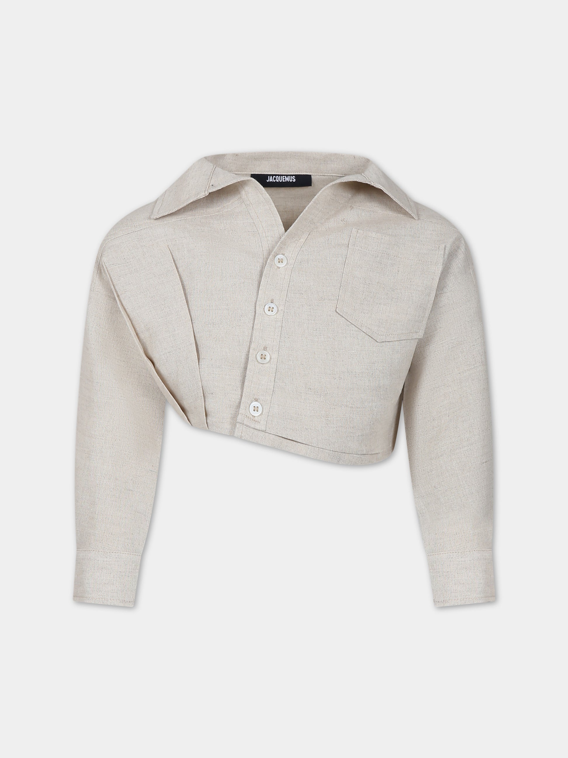Camicia 'La Chemise Mejean' beige per bambina,Jacquemus,Q00060 237