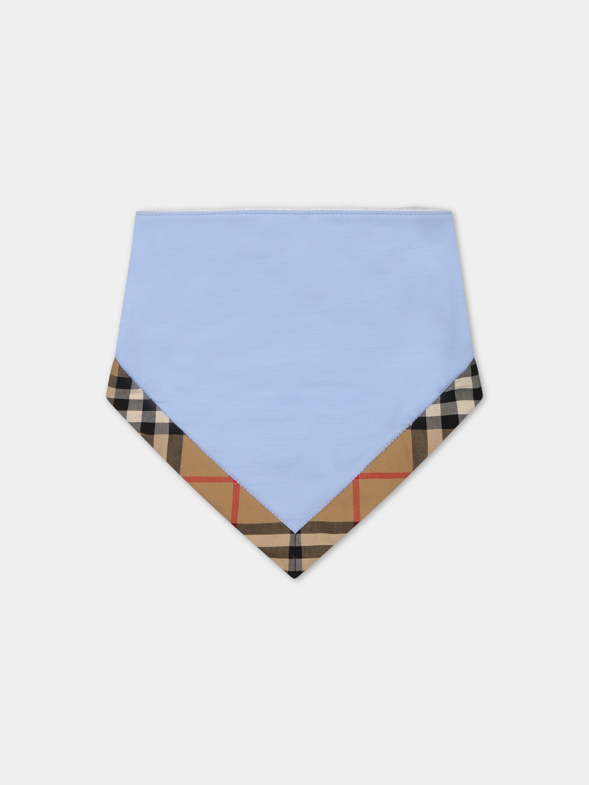 Set celeste per neonato con logo,Burberry Kids,8070278 B1955