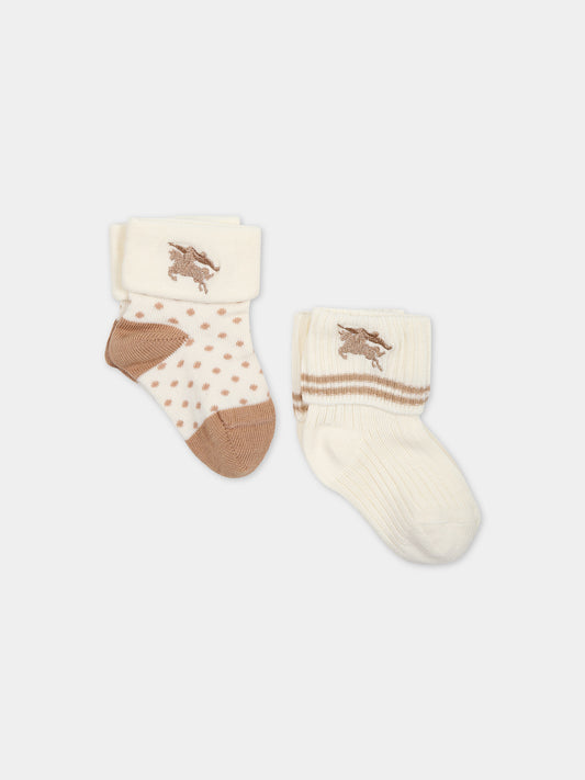 Set calze per neonati con logo,Burberry Kids,8079697 A7041