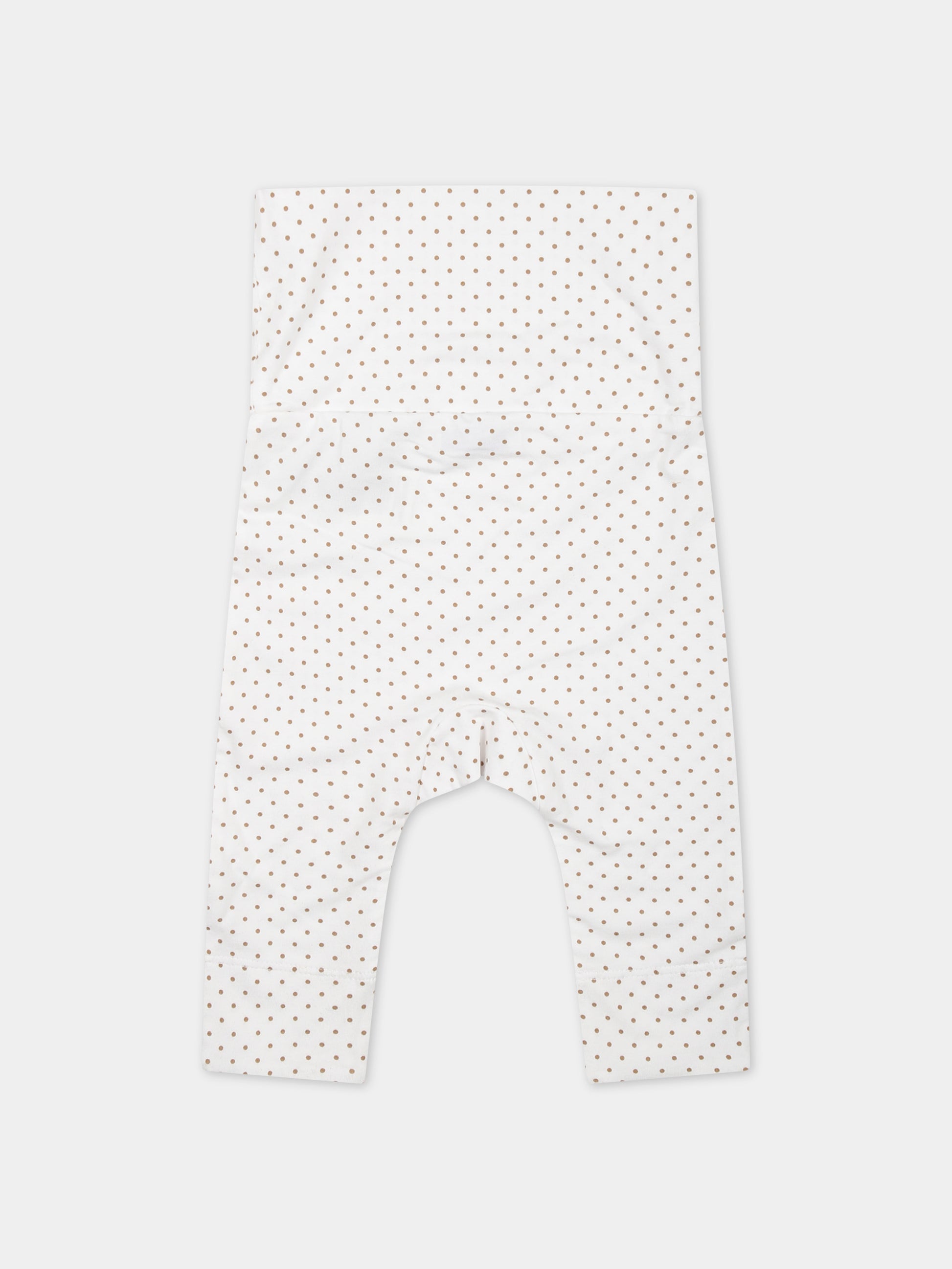 Completo bianco per neonati con logo e pois all-over,Burberry Kids,8078866 A7168