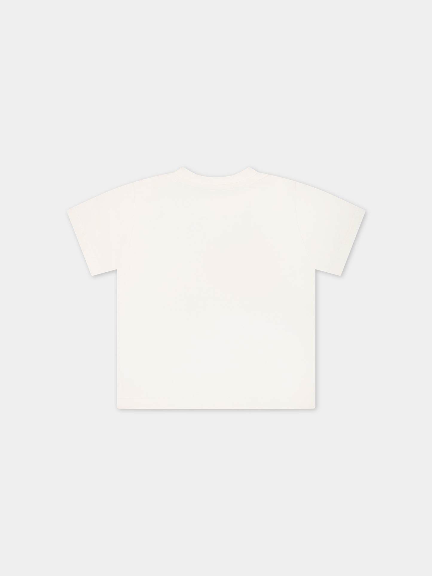 T-shirt bianca per neonato con stampa ancora,Versace,1000101 1A09770 2W070